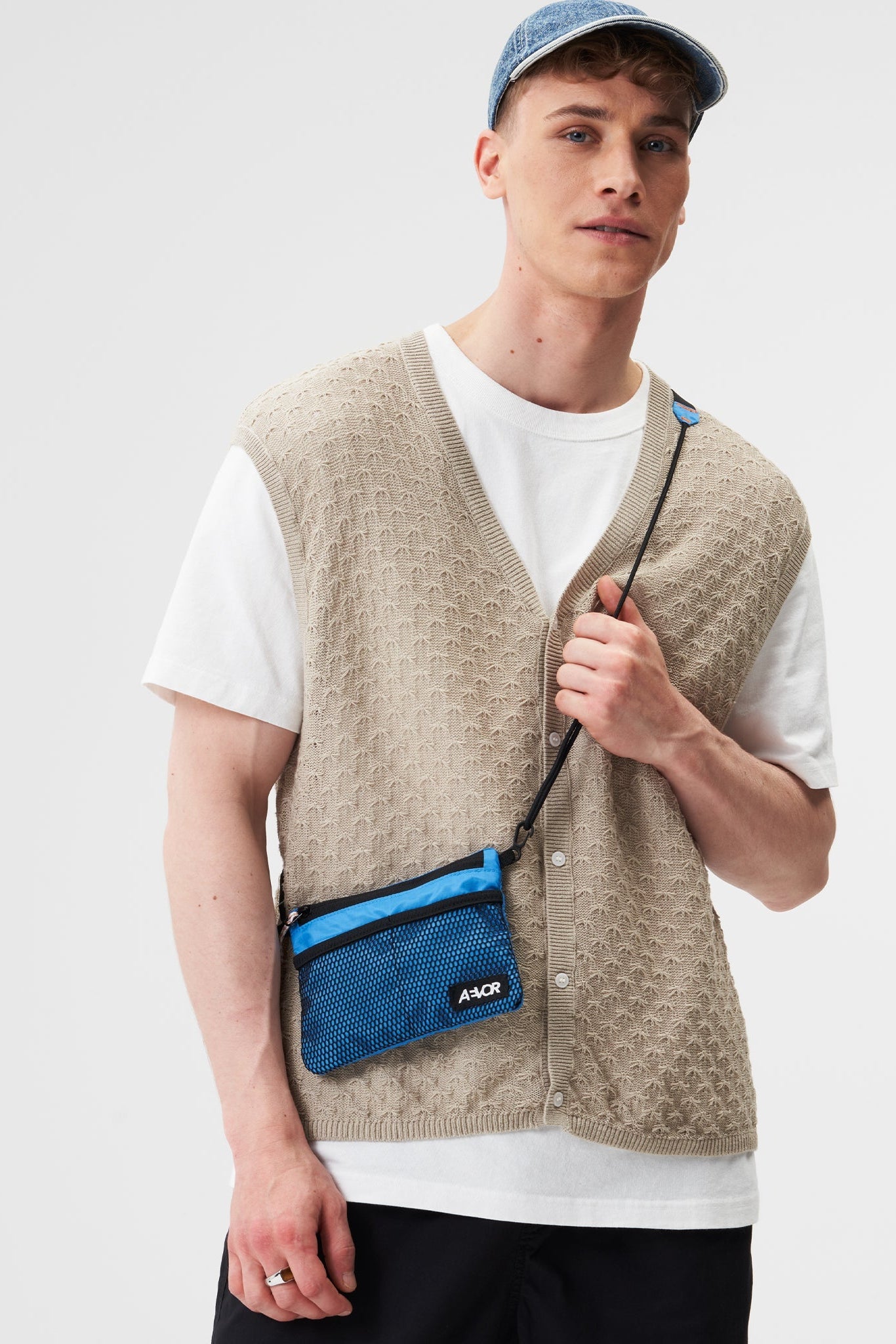 AEVOR - Chest Pouch - Ripstop Retro Blue - BACKYARD