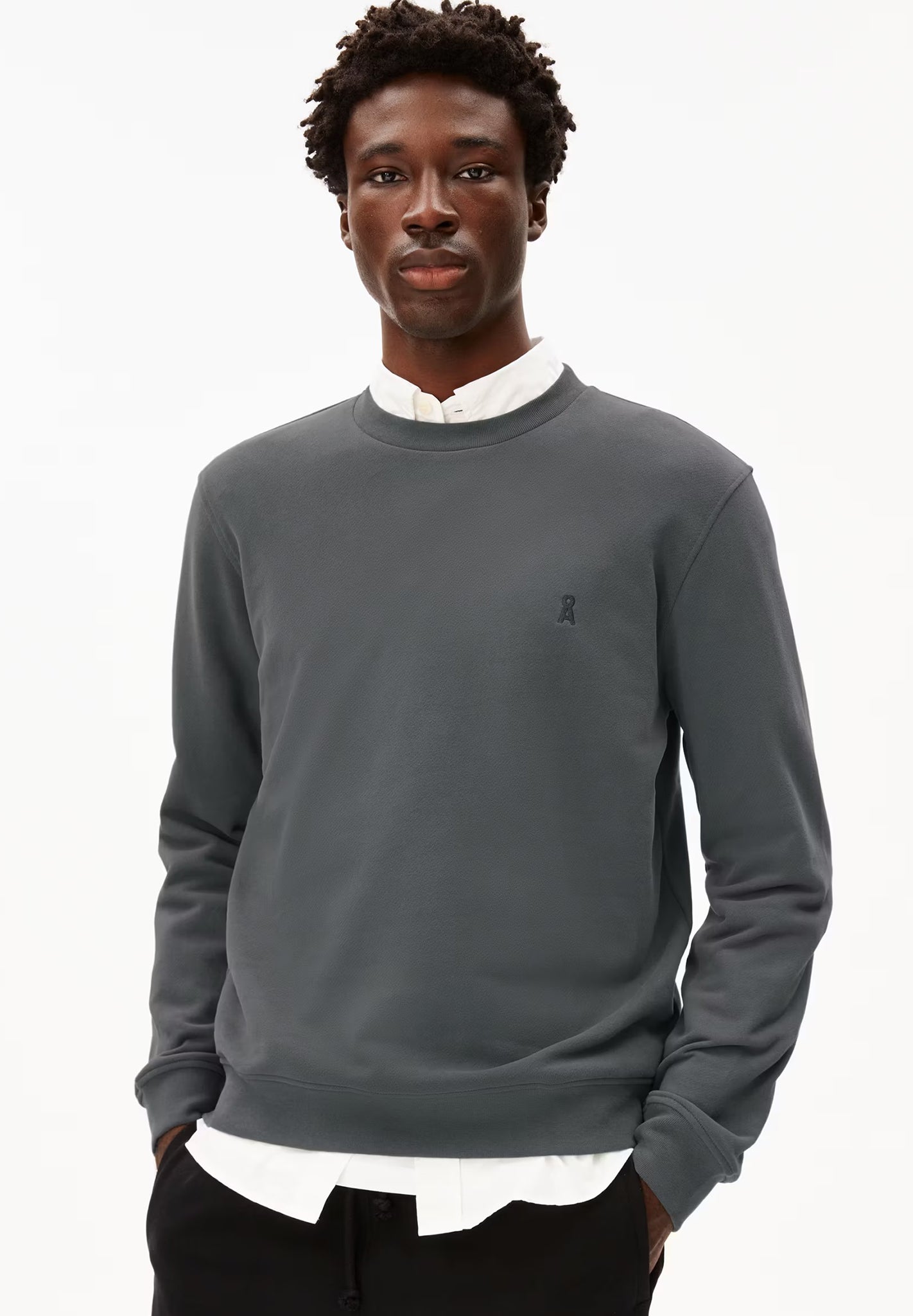 ARMEDANGELS - Baaro Fleece - Space Steel - BACKYARD