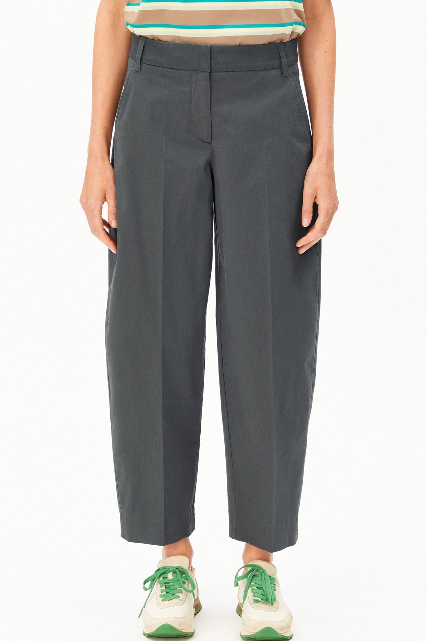 ARMEDANGELS - Barrel Leg Twill Pant - Space Steel - BACKYARD