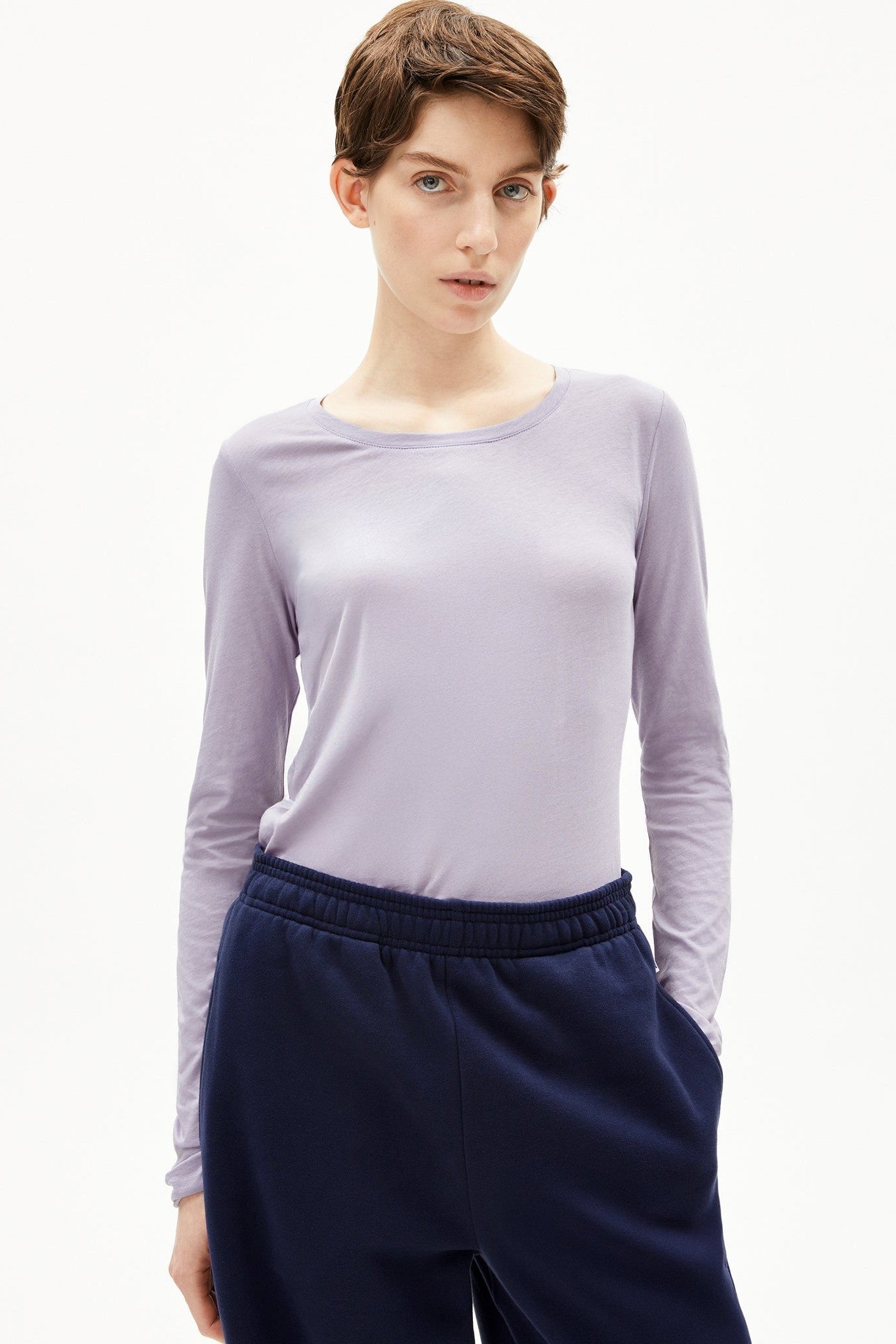 ARMEDANGELS - Einiaara Soft - Frozen Lavender - BACKYARD