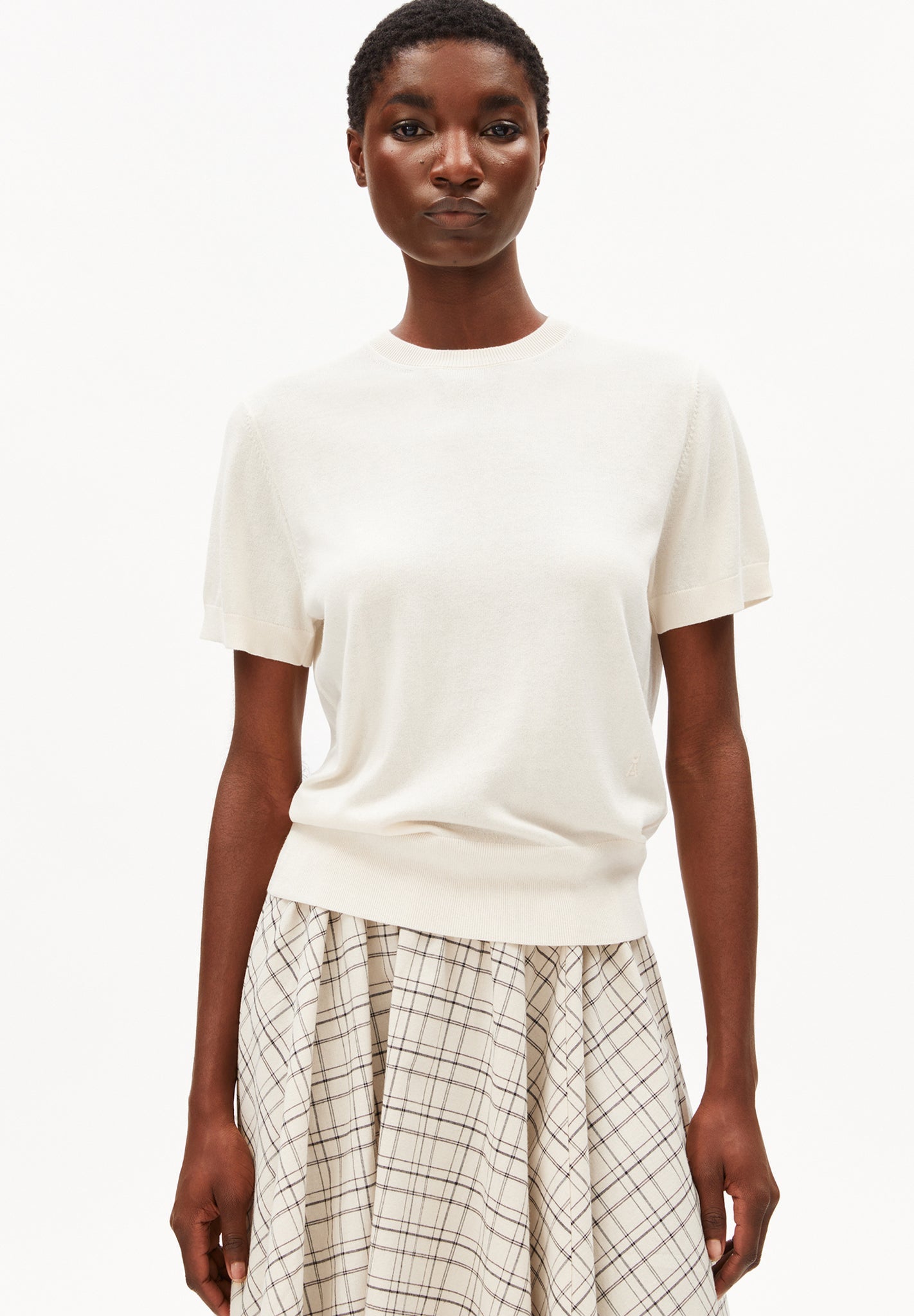 ARMEDANGELS - Fine S SL Knit Sweater - Oatmilk - BACKYARD