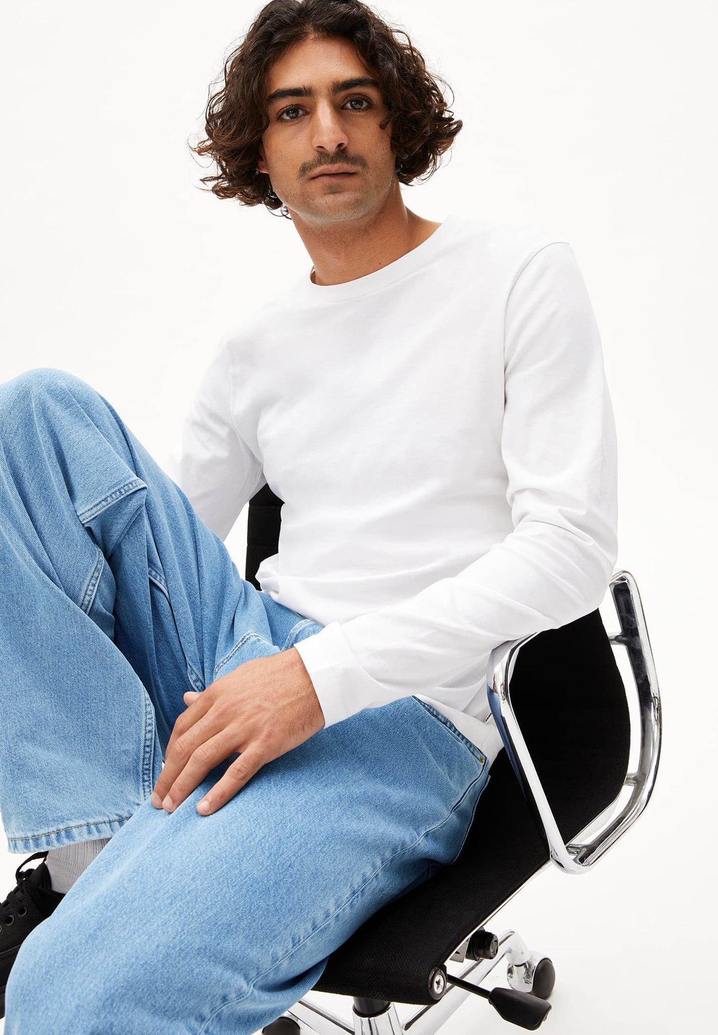 ARMEDANGELS - Jaames Longsleeve - White - BACKYARD