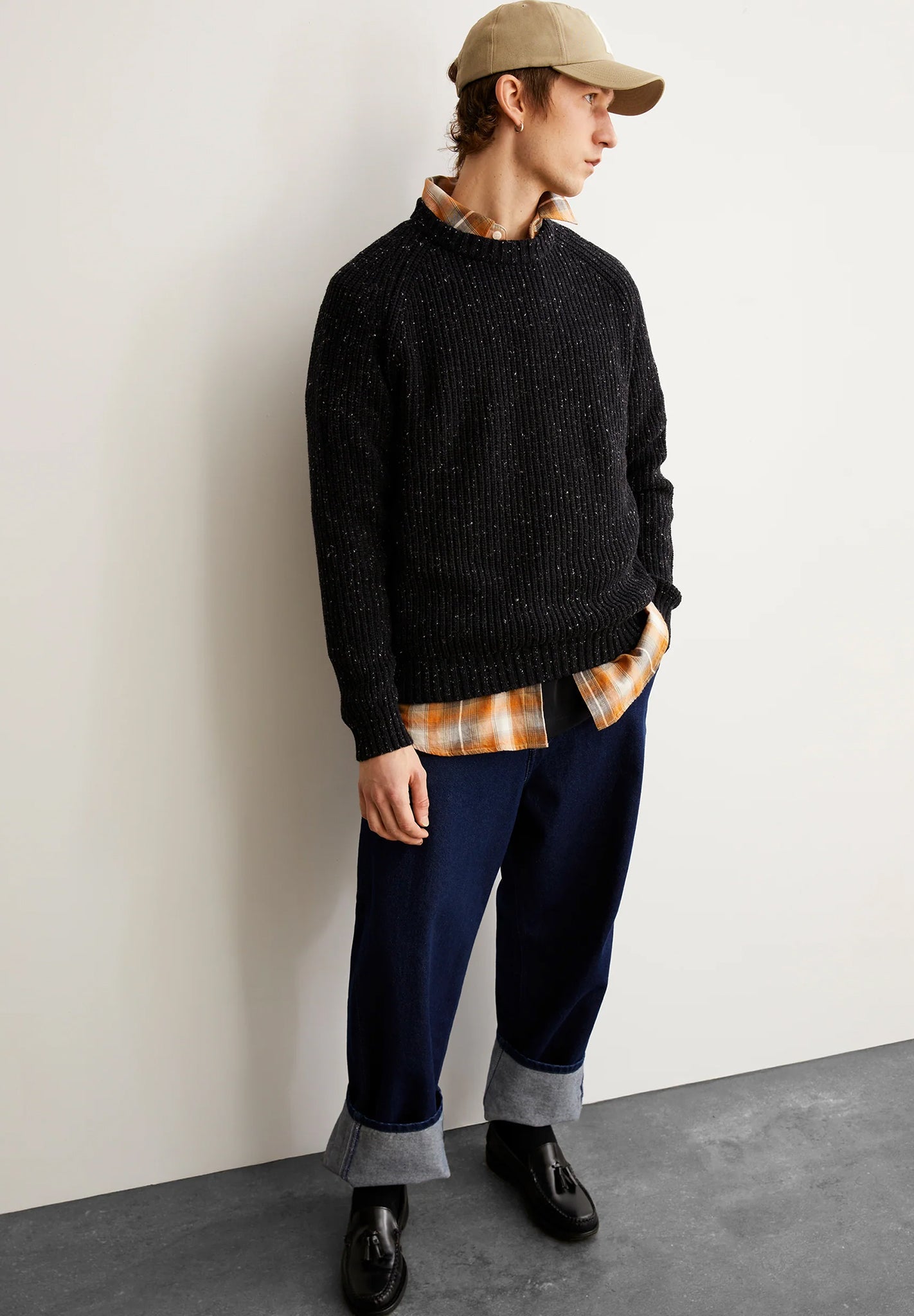 ARMEDANGELS - Kiaano Tweed - Black Oatmilk Tweed - BACKYARD