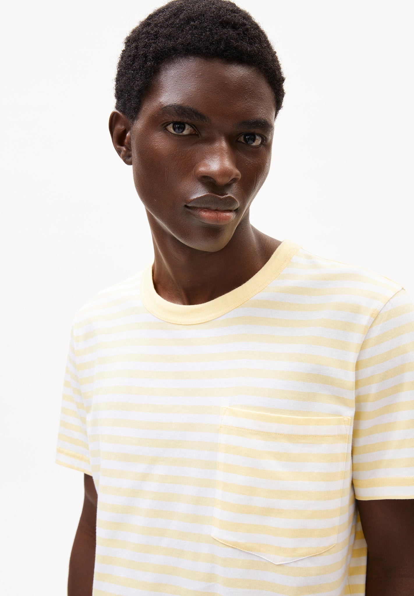 ARMEDANGELS - Maarkos Pocket Stripes - Early Yellow Broken White - BACKYARD