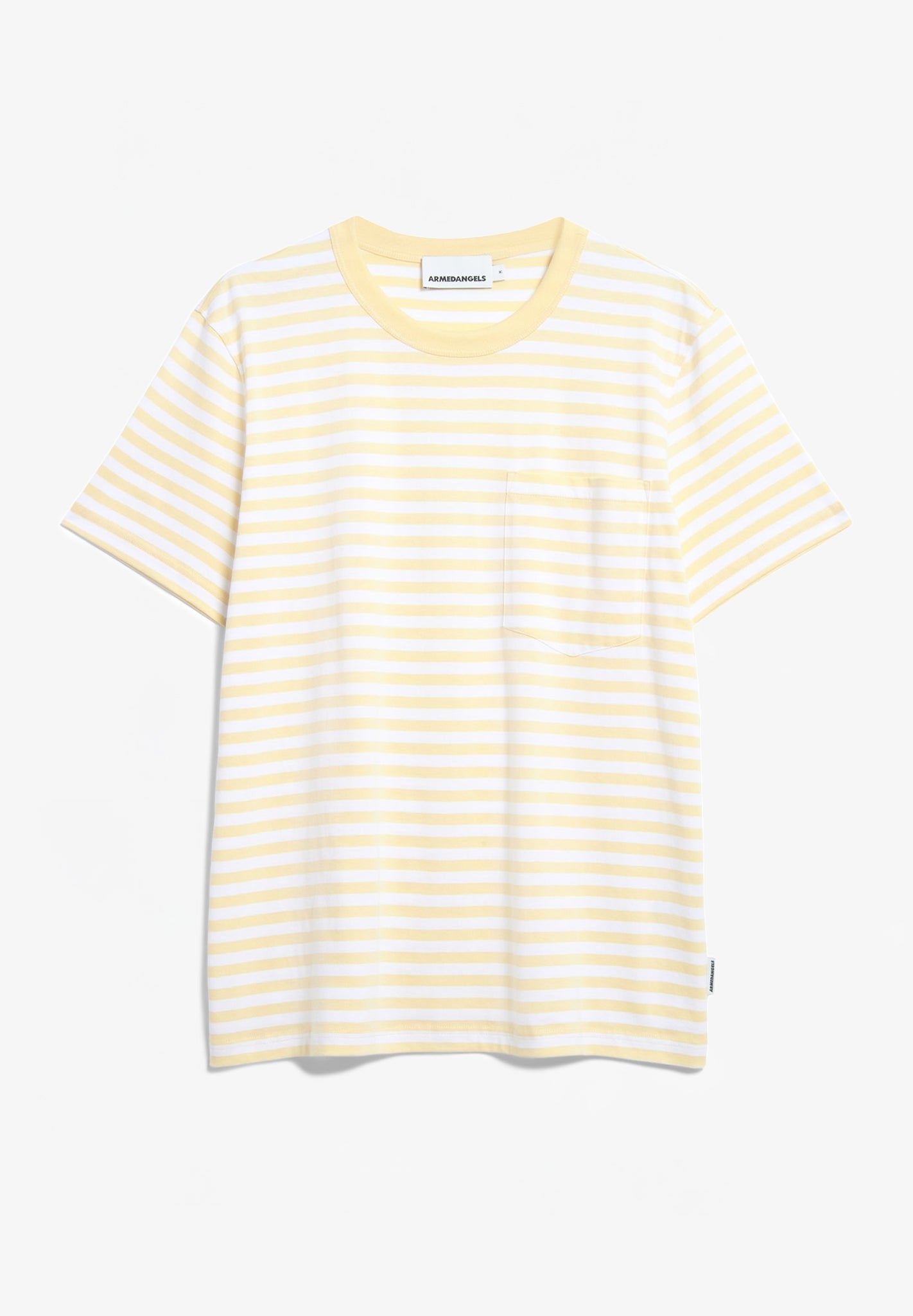 ARMEDANGELS - Maarkos Pocket Stripes - Early Yellow Broken White - BACKYARD