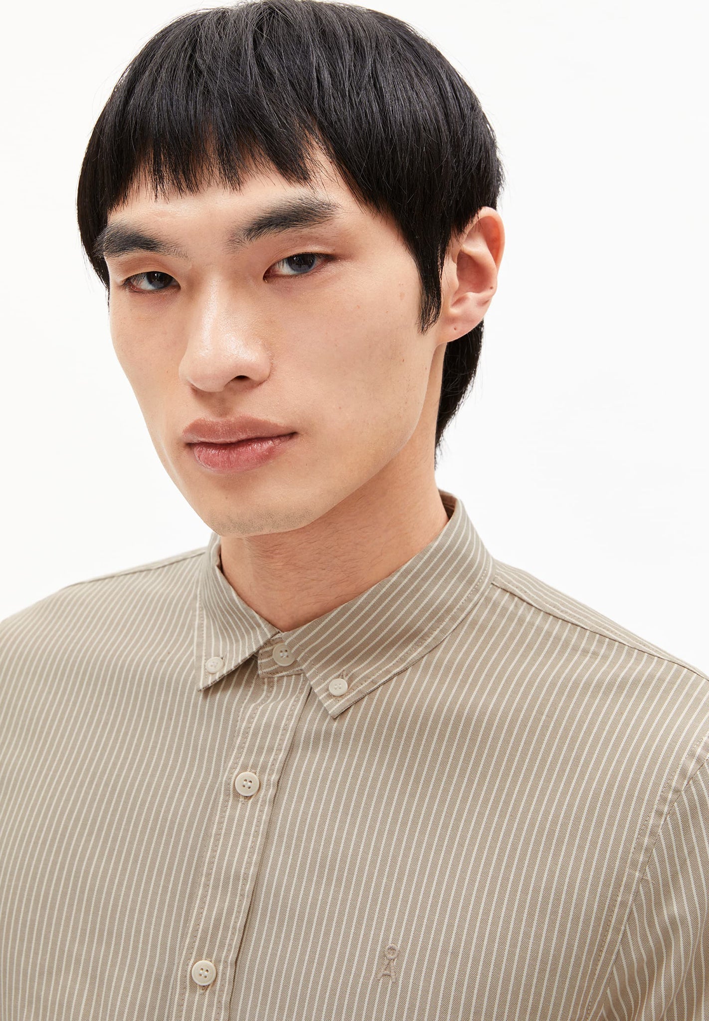 ARMEDANGELS - Quaasa Stripes - Light Sage Oatmilk - BACKYARD