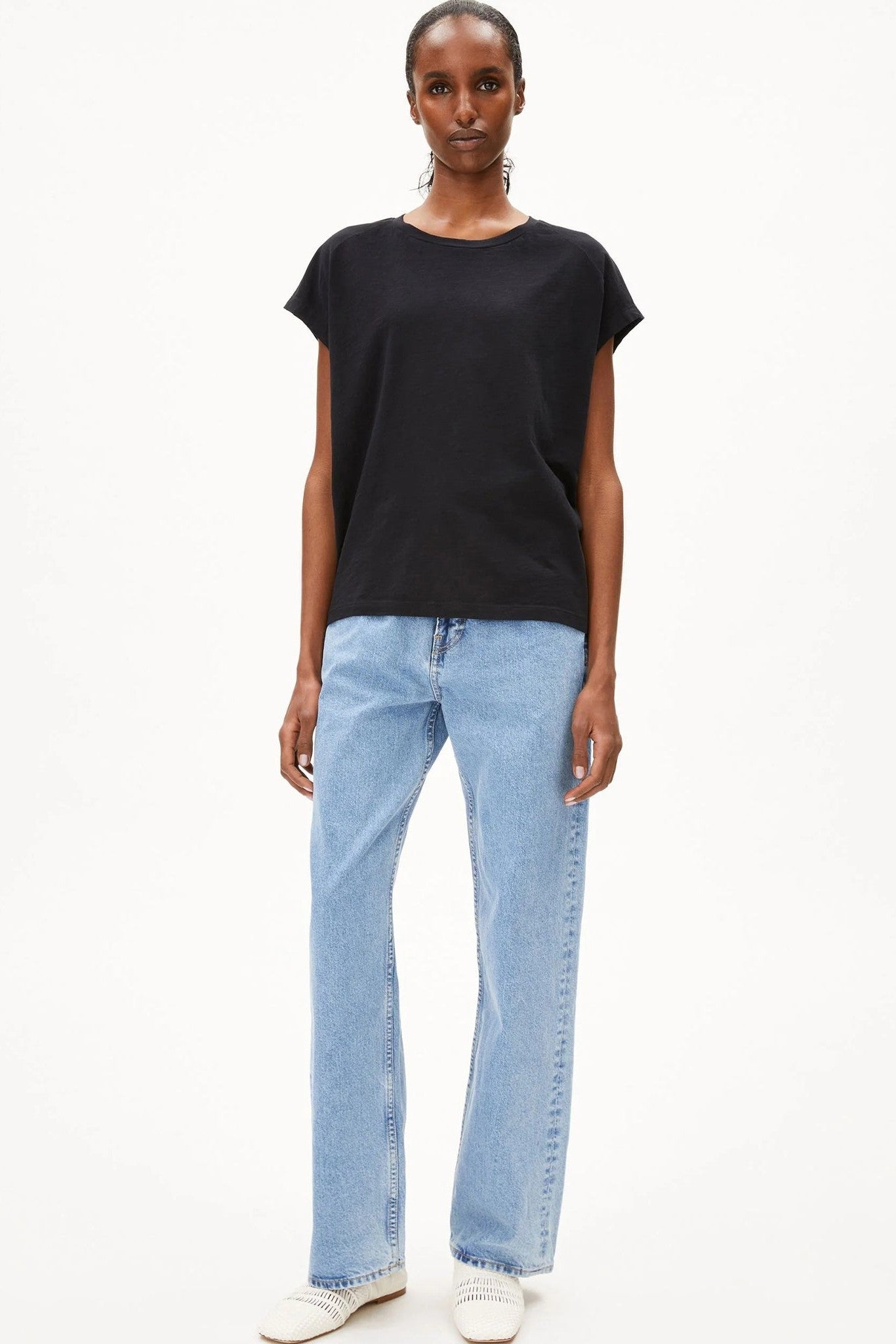 ARMEDANGELS - Slub Jersey - Black - BACKYARD