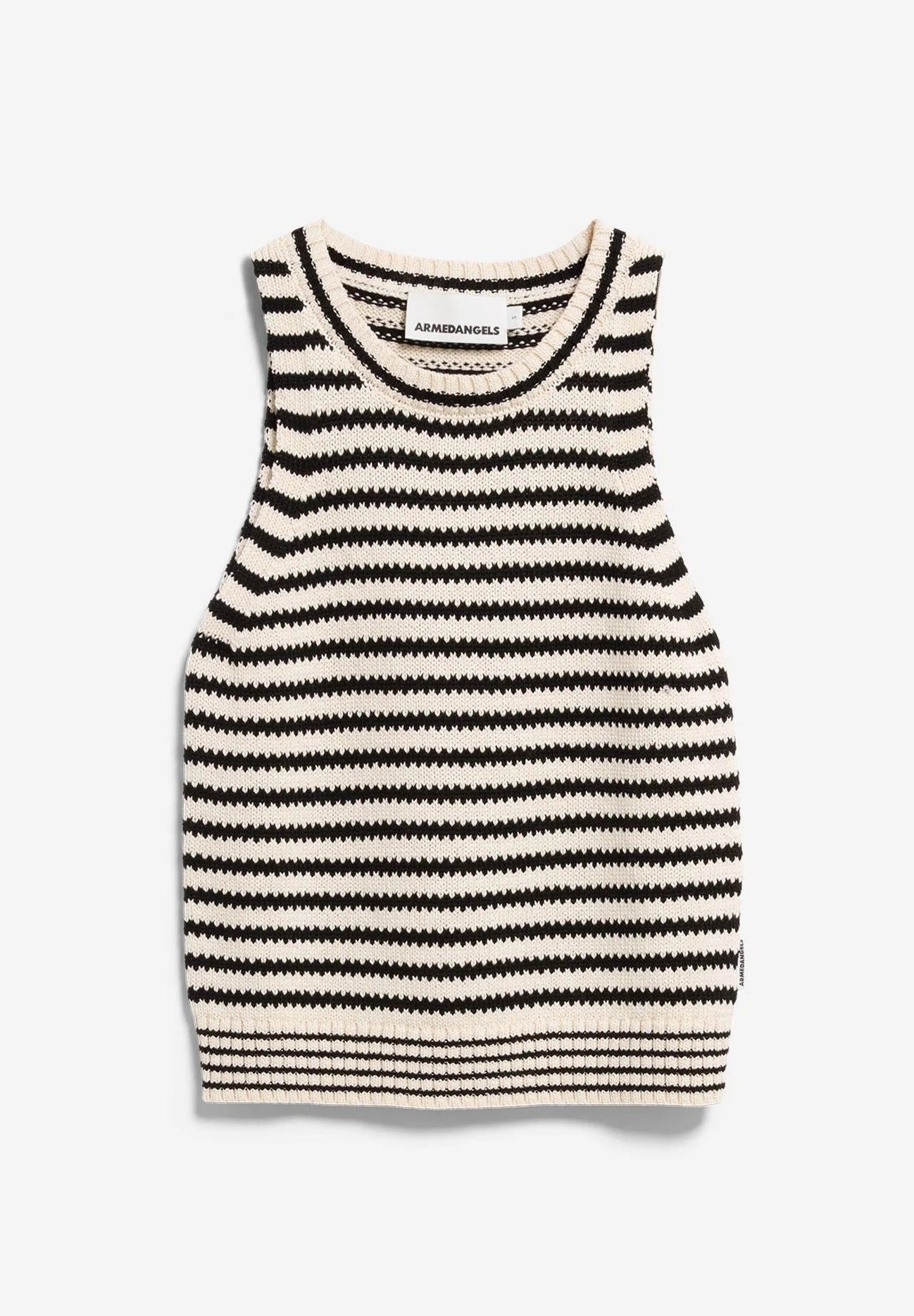 ARMEDANGELS - Stripe Knit Top - Undyed Black - BACKYARD