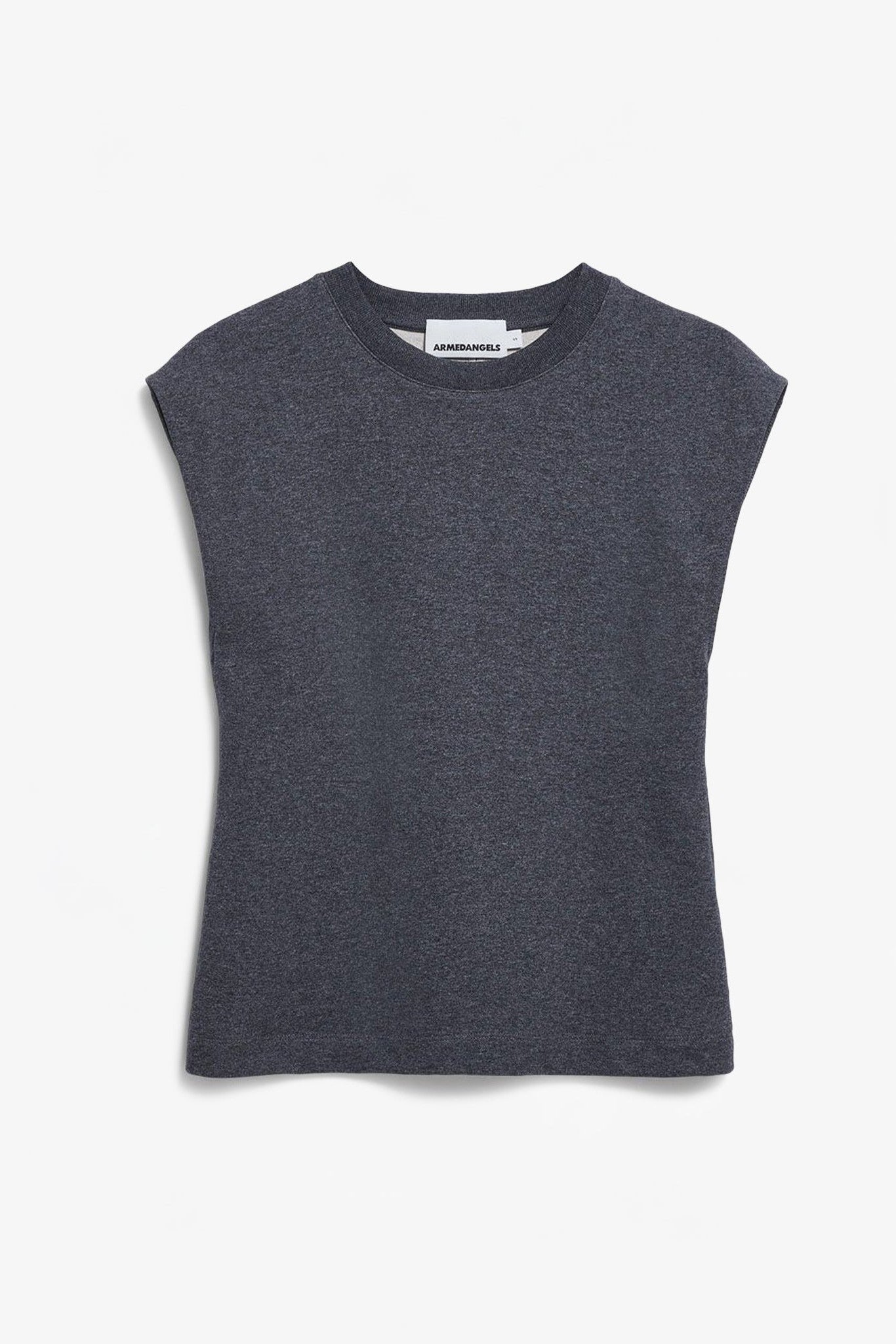 ARMEDANGELS - Un - Wasted Top - Steel Melange Undyed - BACKYARD