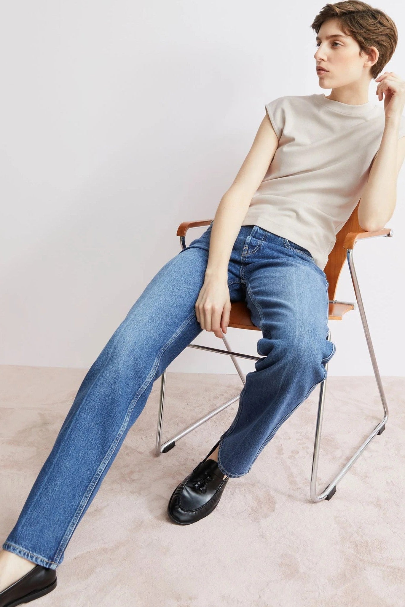 ARMEDANGELS - Un - Wasted Top - Undyed Cinnamon Dust - BACKYARD