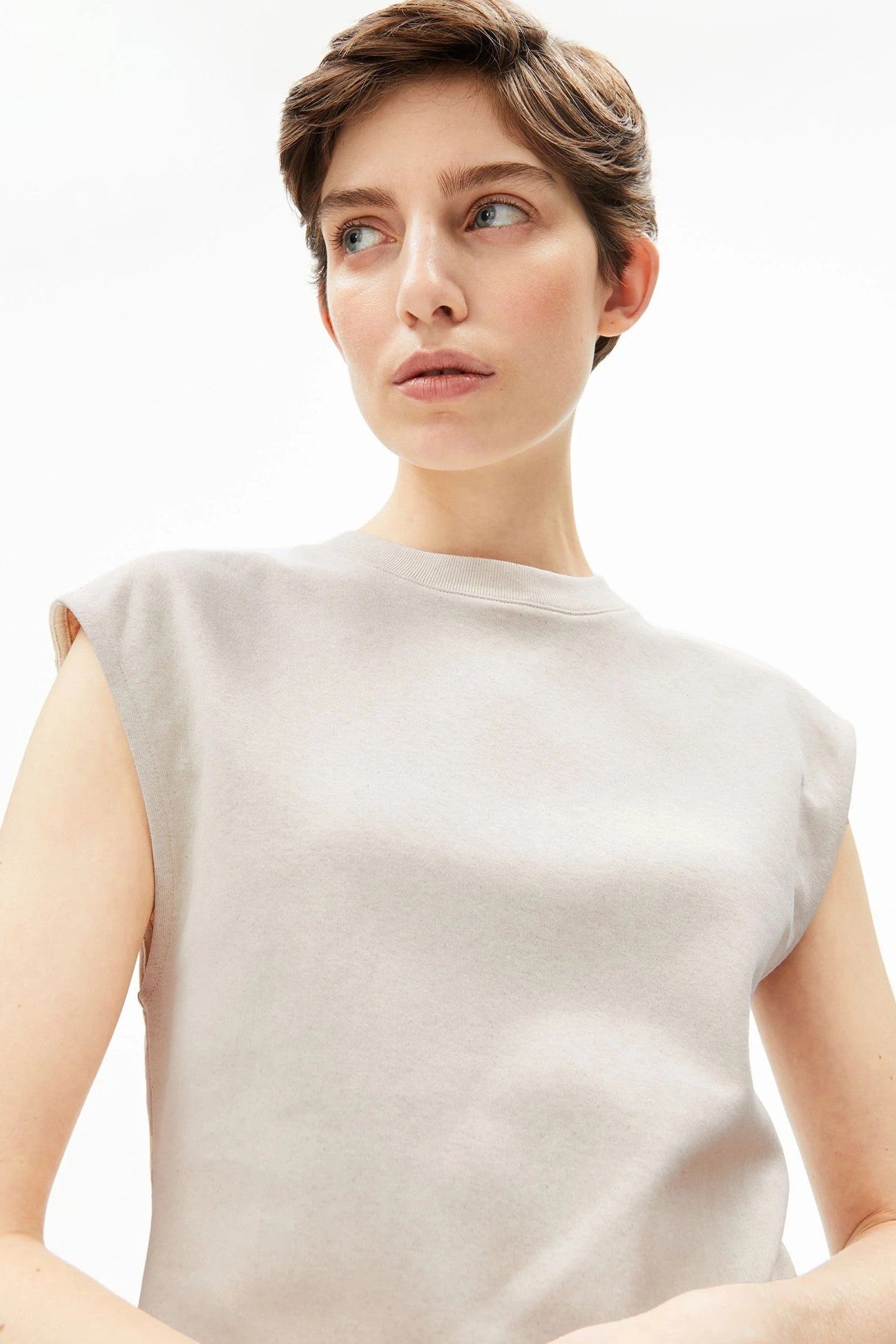 ARMEDANGELS - Un - Wasted Top - Undyed Cinnamon Dust - BACKYARD