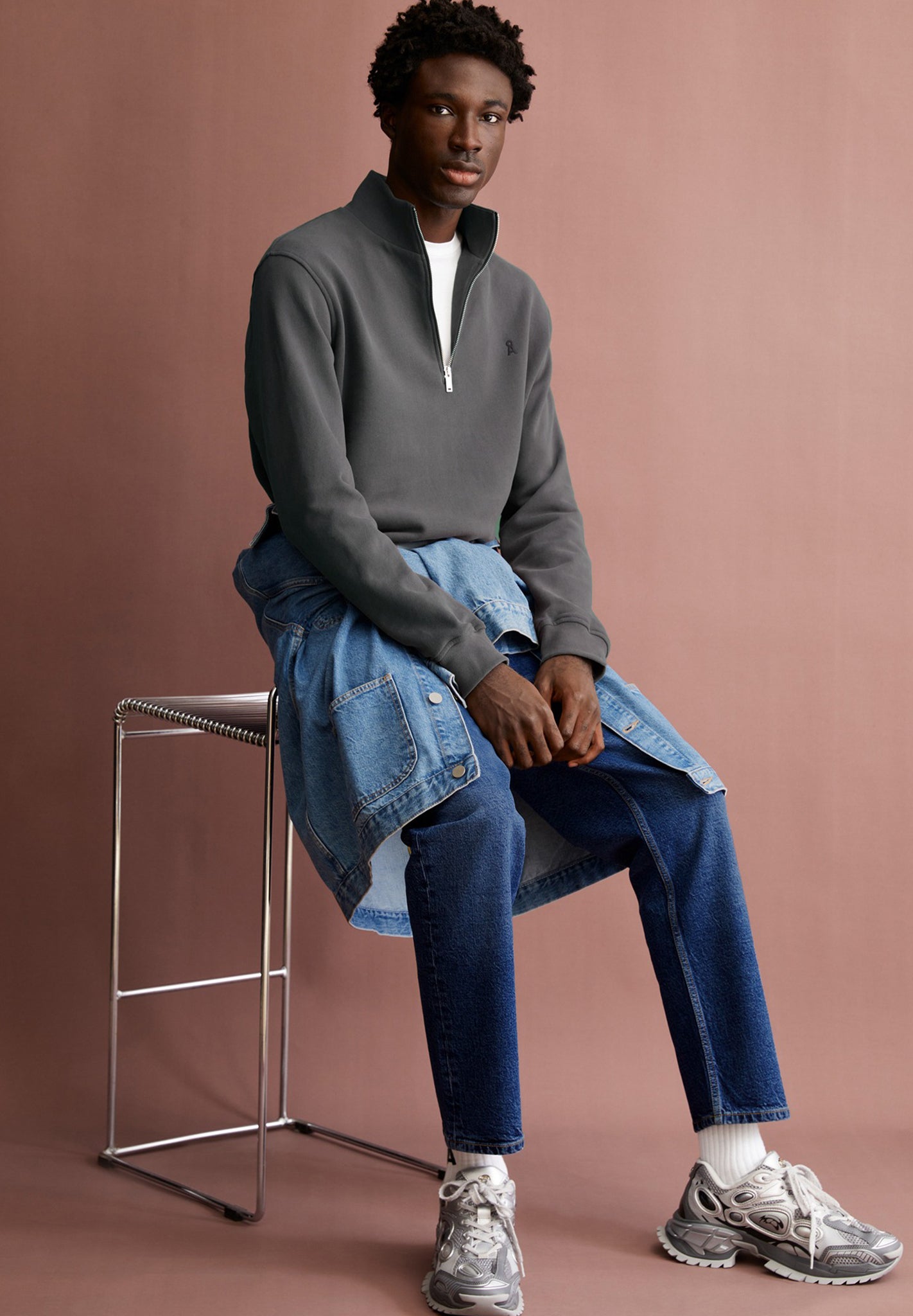 ARMEDANGELS - Waarlo Fleece - Space Steel - BACKYARD