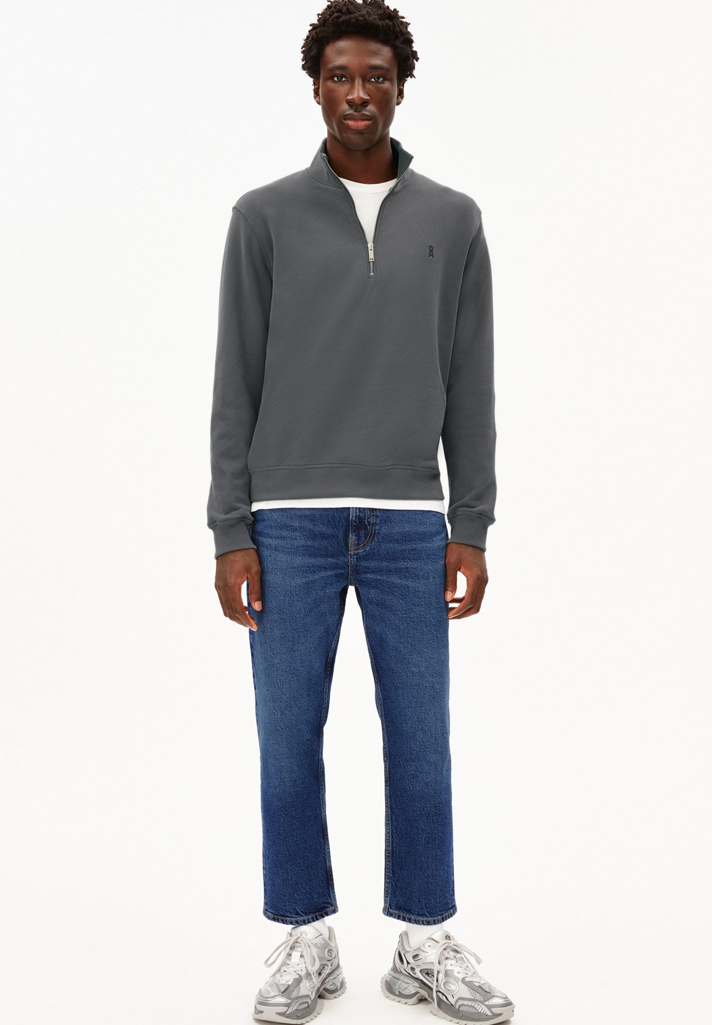 ARMEDANGELS - Waarlo Fleece - Space Steel - BACKYARD