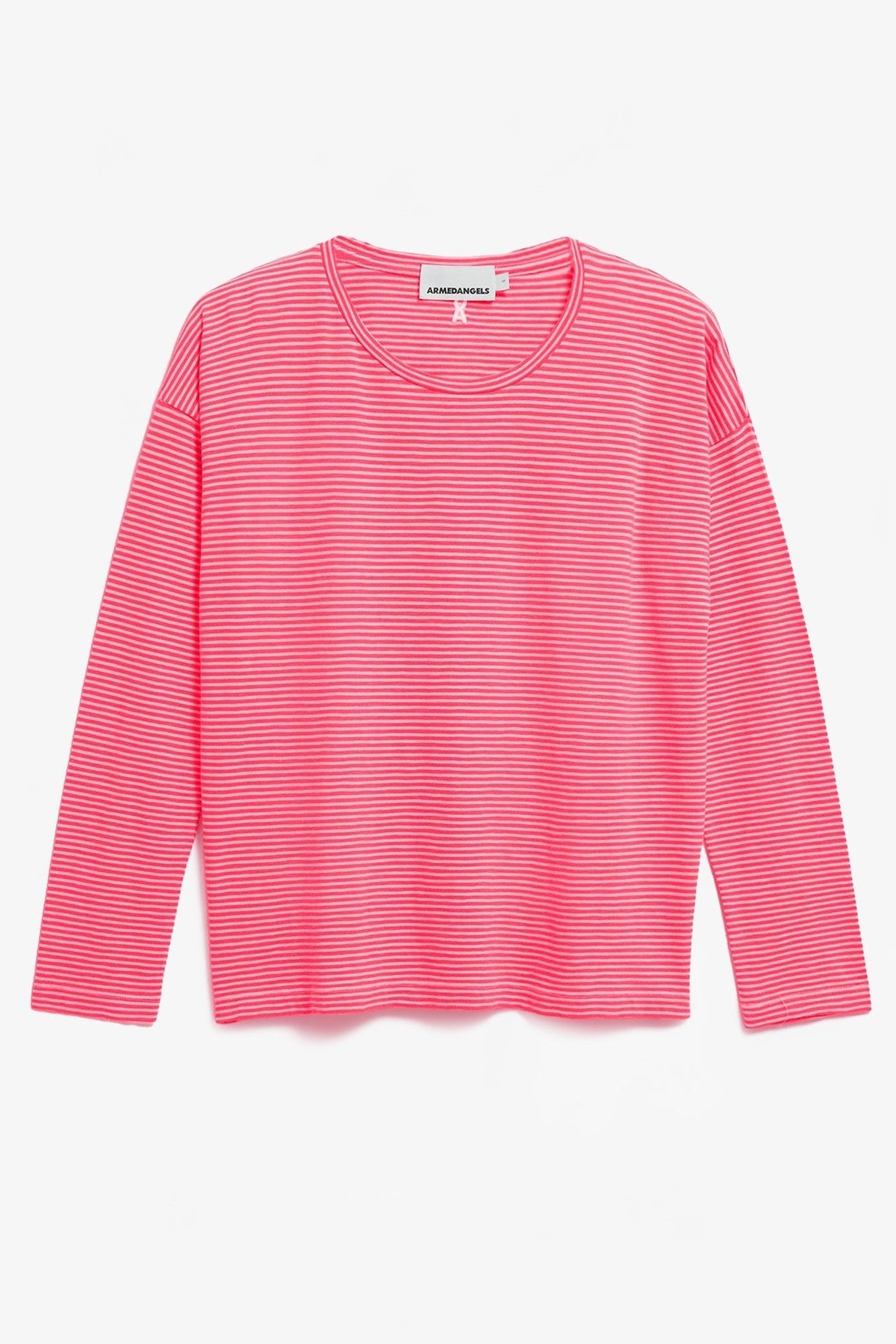 ARMEDANGELS - Xianaa Lovely Stripes - Pink Mist Mars Red - BACKYARD