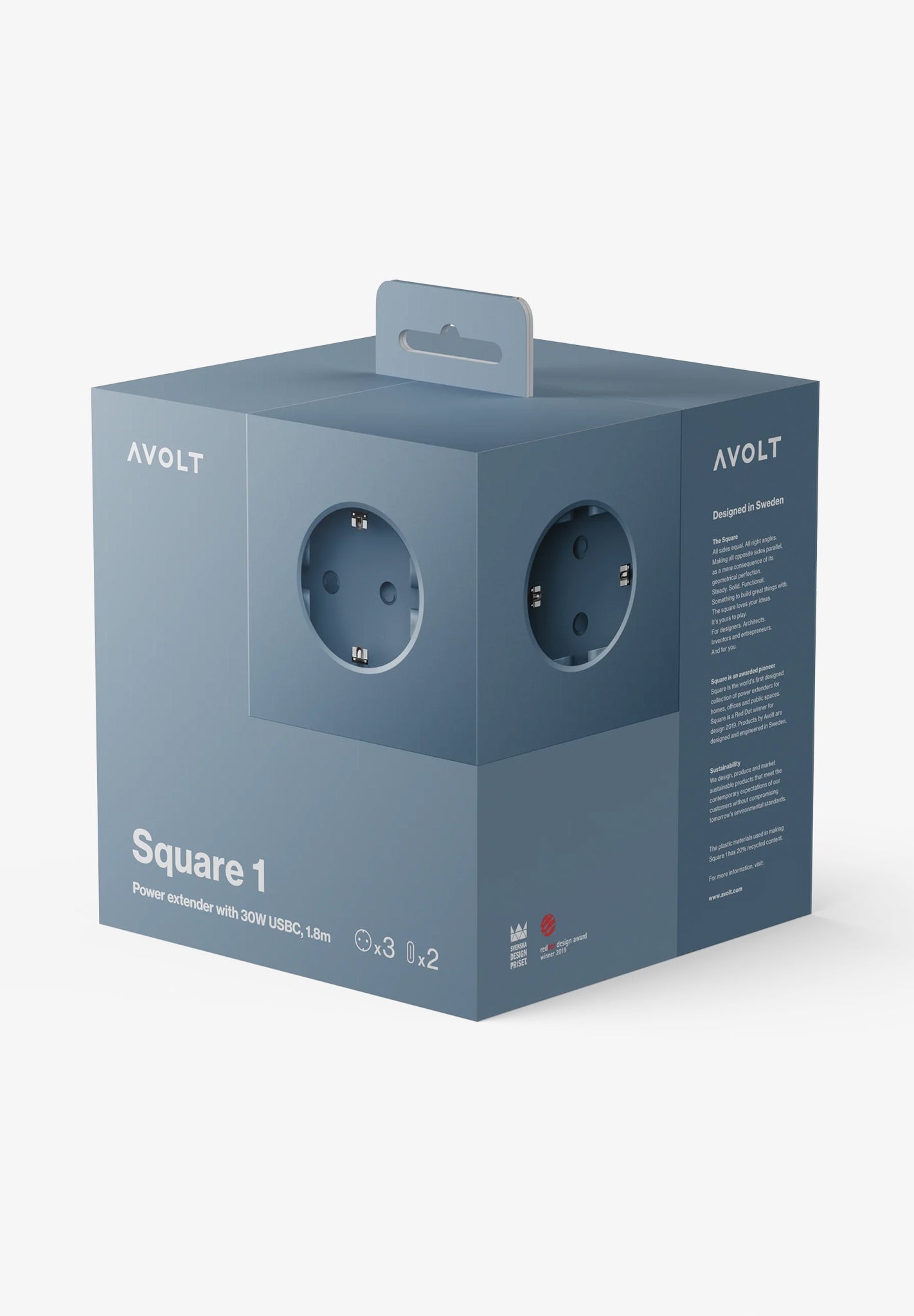 AVOLT - Square 1 USB - C & Magnet - Shark Blue - BACKYARD