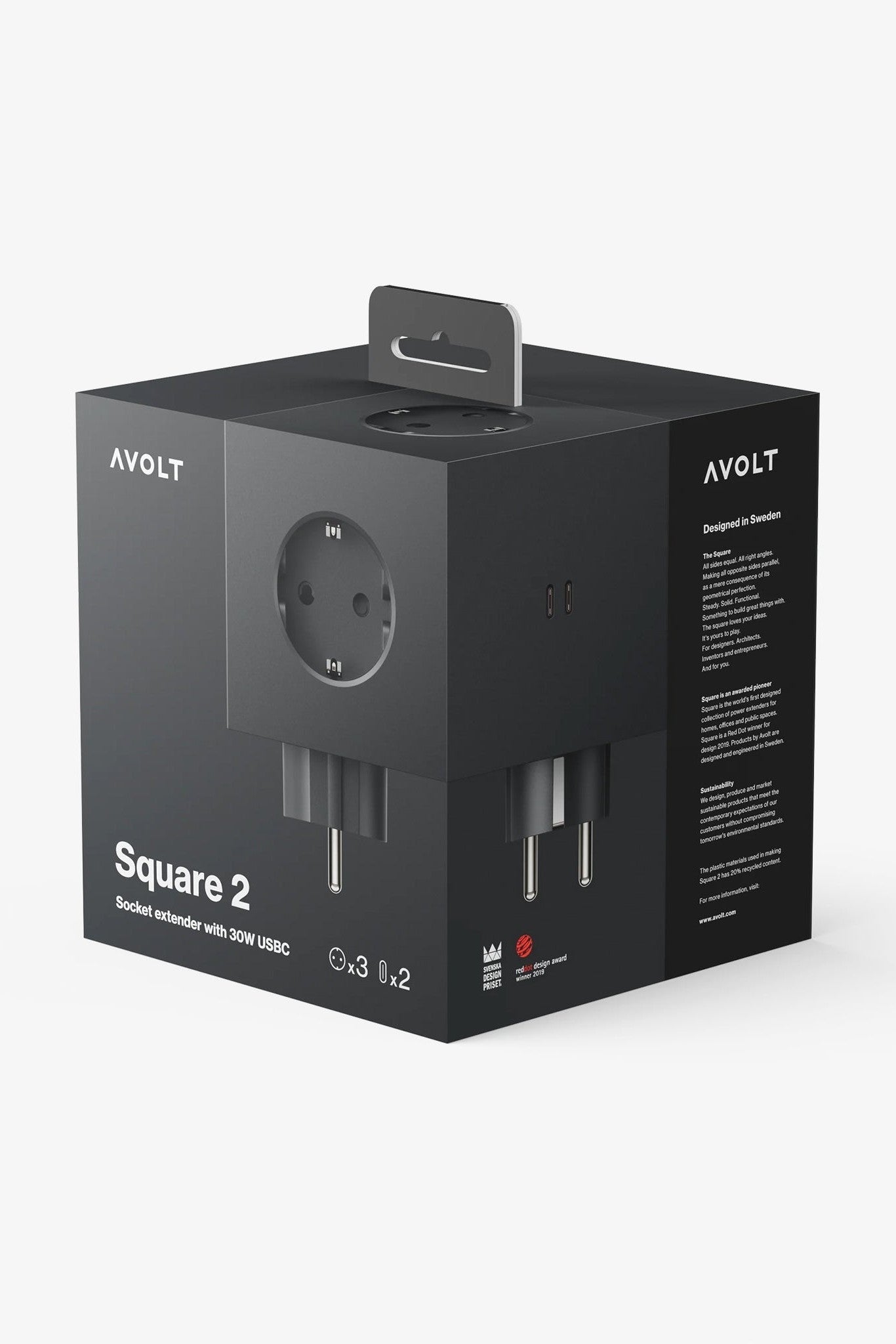 AVOLT - Square 2 - Stockholm Black - BACKYARD