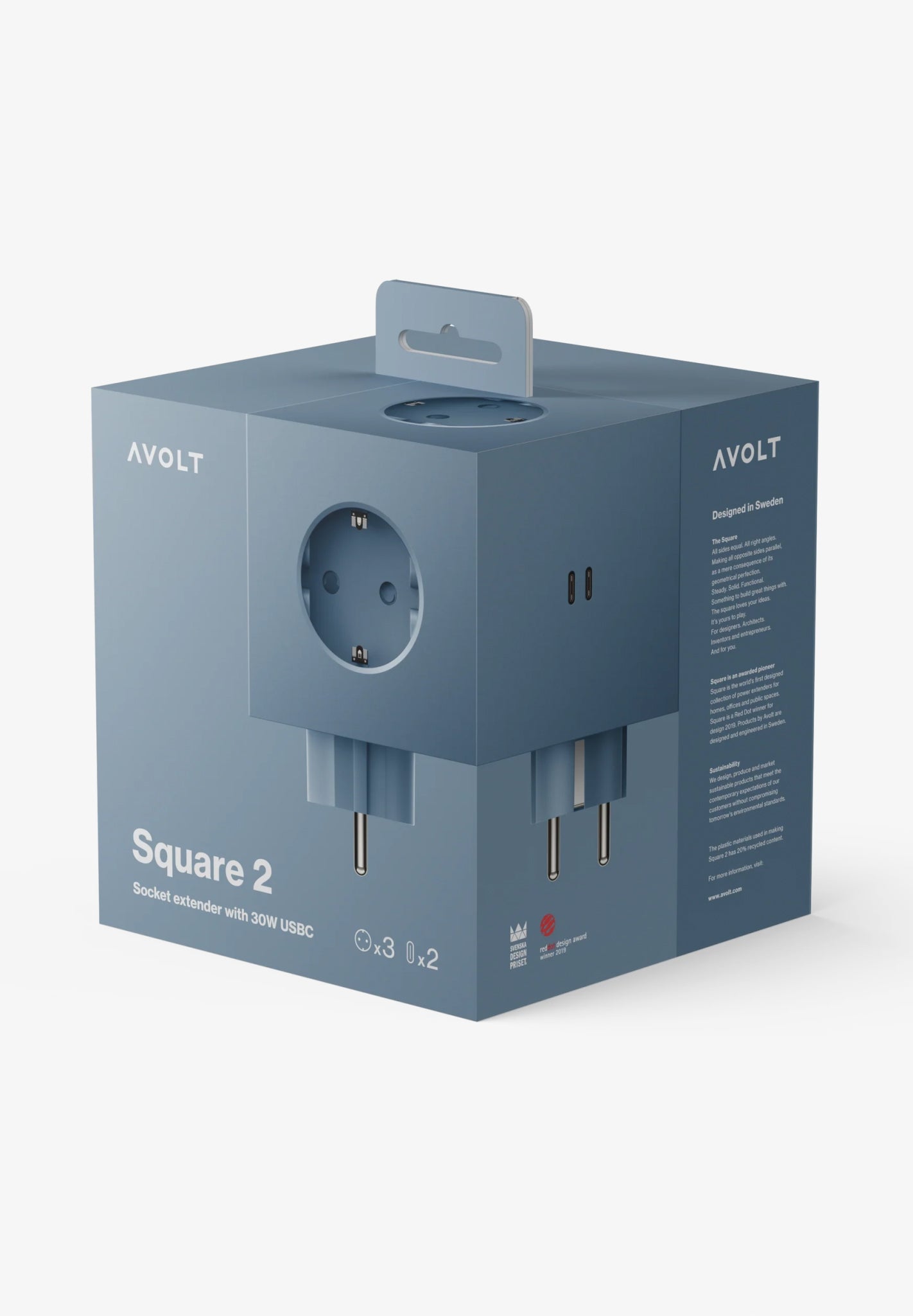 AVOLT - Square 2 - Ocean Blue - BACKYARD