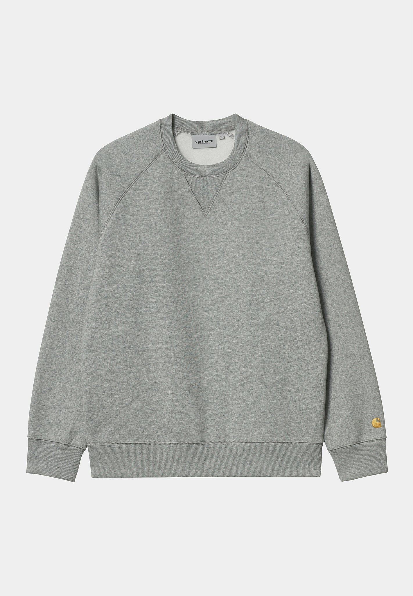 CARHARTT WIP - Chase Sweat - Grey Heather Gold - BACKYARD