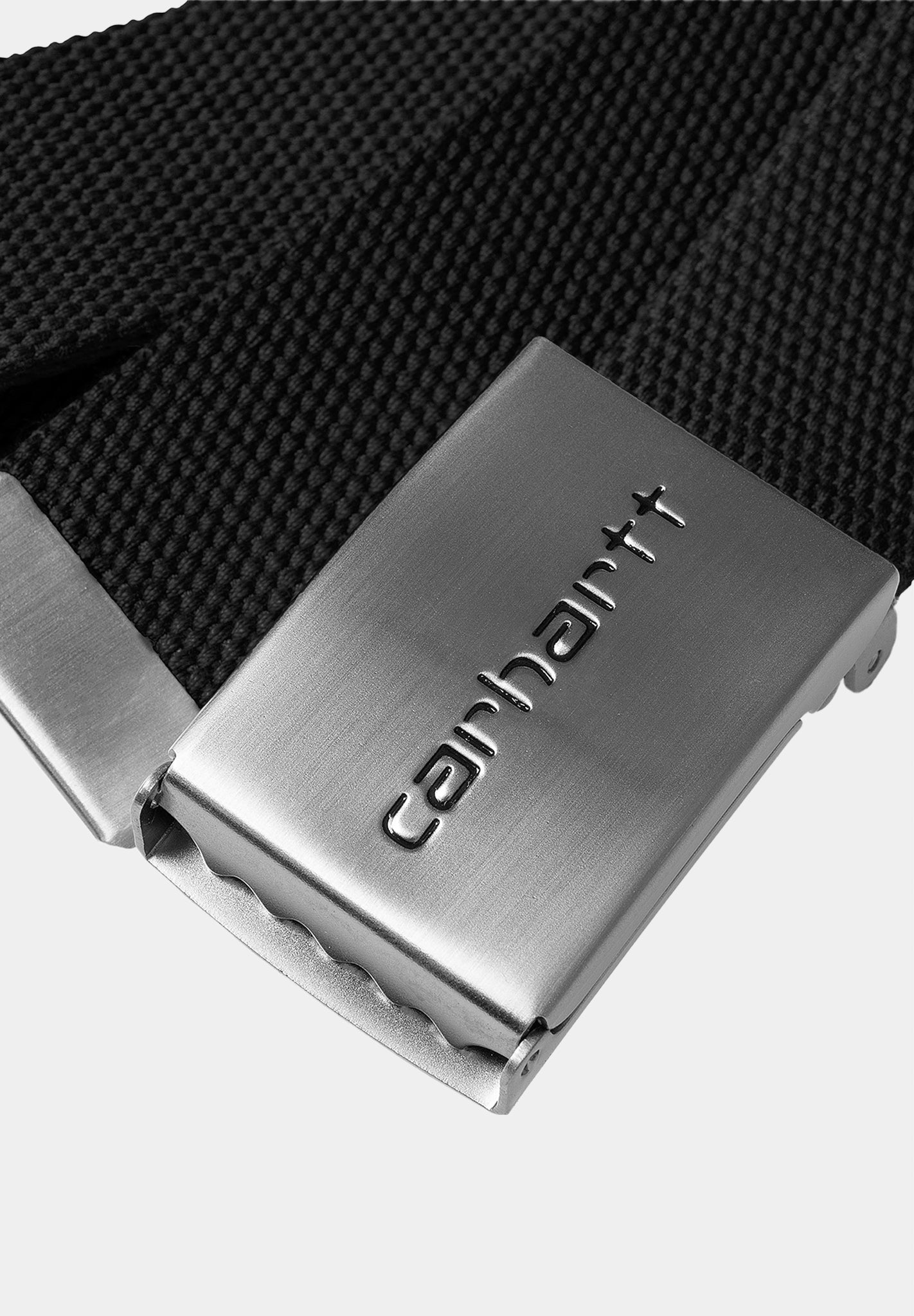 CARHARTT WIP - Clip Belt Chrome - Black - BACKYARD