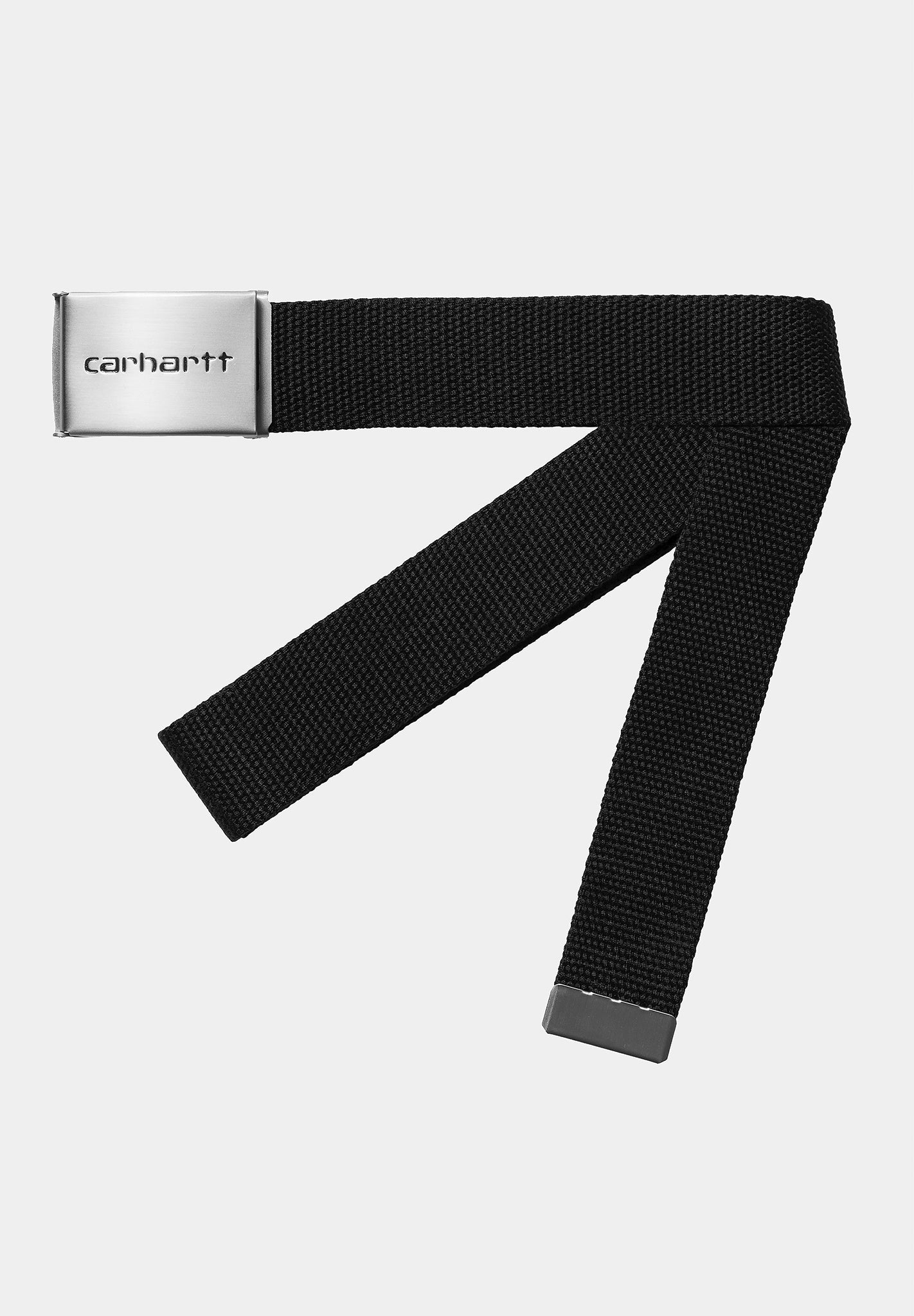 CARHARTT WIP - Clip Belt Chrome - Black - BACKYARD