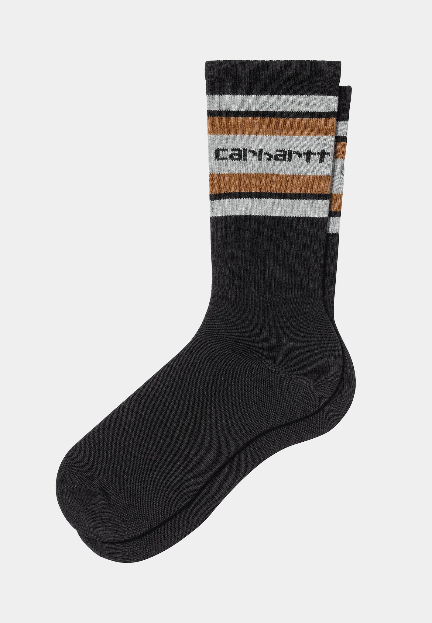 CARHARTT WIP - Connors Socks - Black Grey Heather Hamilton Brown - BACKYARD