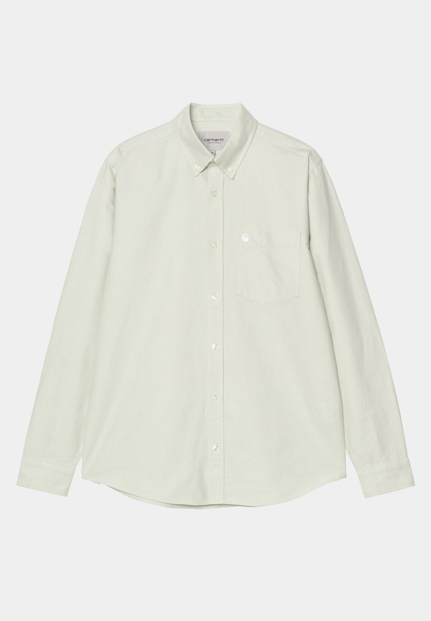 CARHARTT WIP - L/S C - Logo Shirt - Pale Olive White - BACKYARD