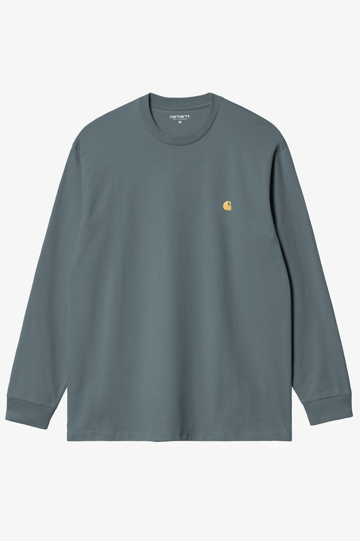 CARHARTT WIP - L/S Chase T-Shirt - Cozy Blue Gold - BACKYARD