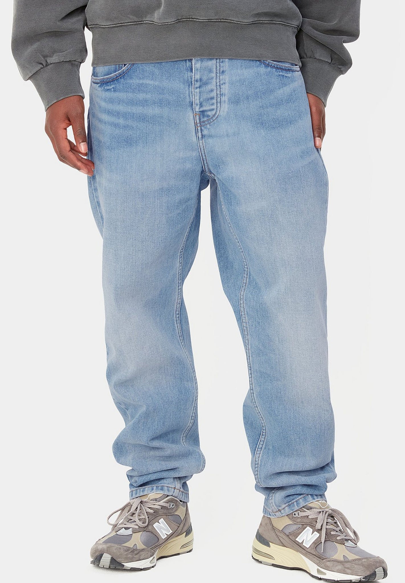 CARHARTT WIP - Newel Pant - Blue Light Used Wash - BACKYARD