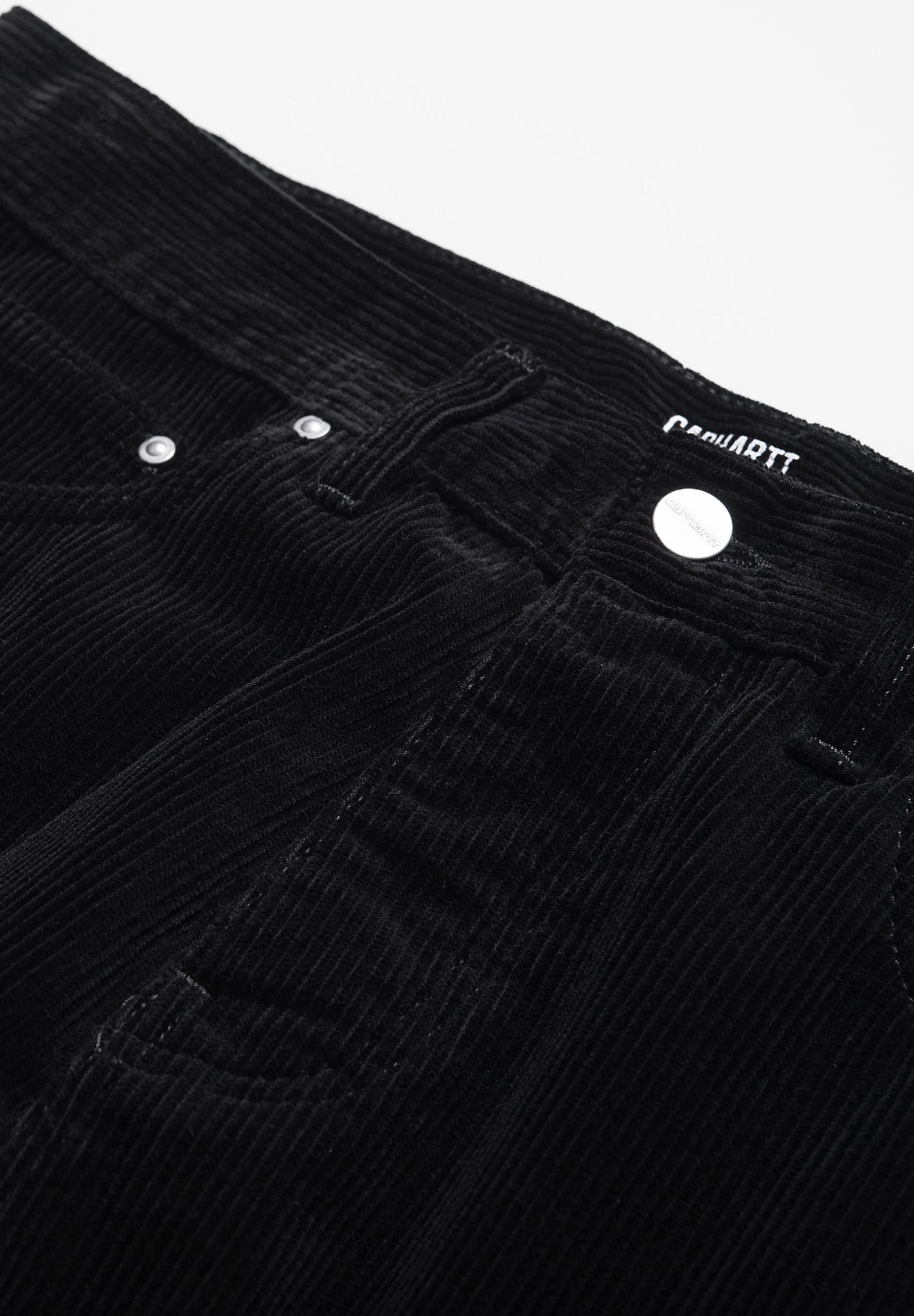 CARHARTT WIP - Newel Pant Cord - Black Rinsed - BACKYARD
