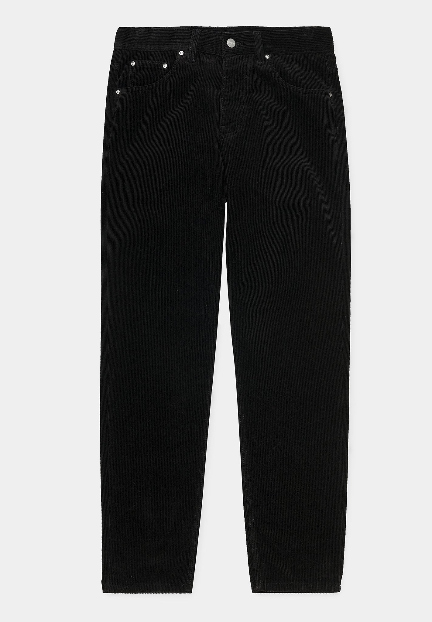 CARHARTT WIP - Newel Pant Cord - Black Rinsed - BACKYARD