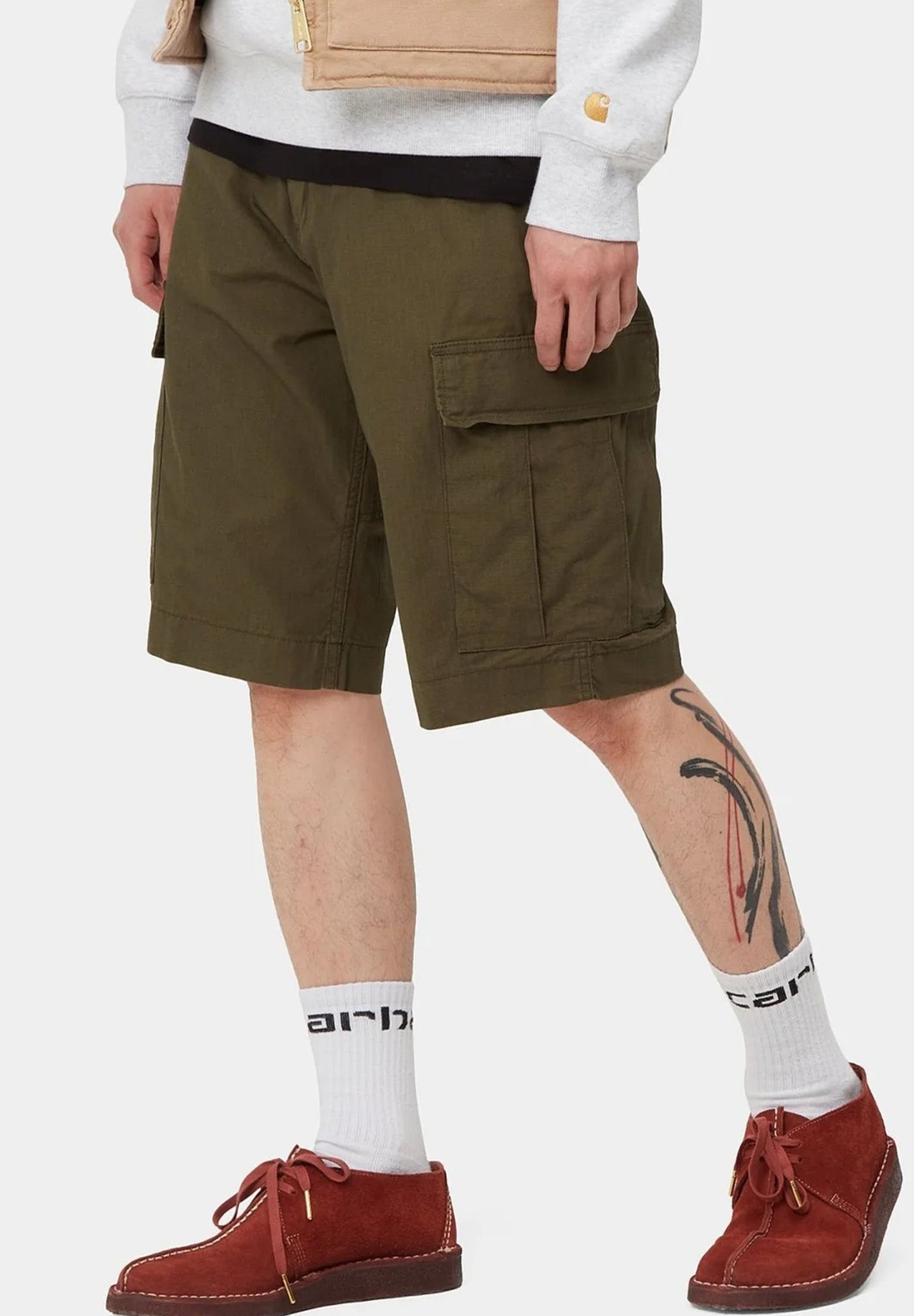 CARHARTT WIP - Regular Cargo Short - Cypress Rinsed - BACKYARD