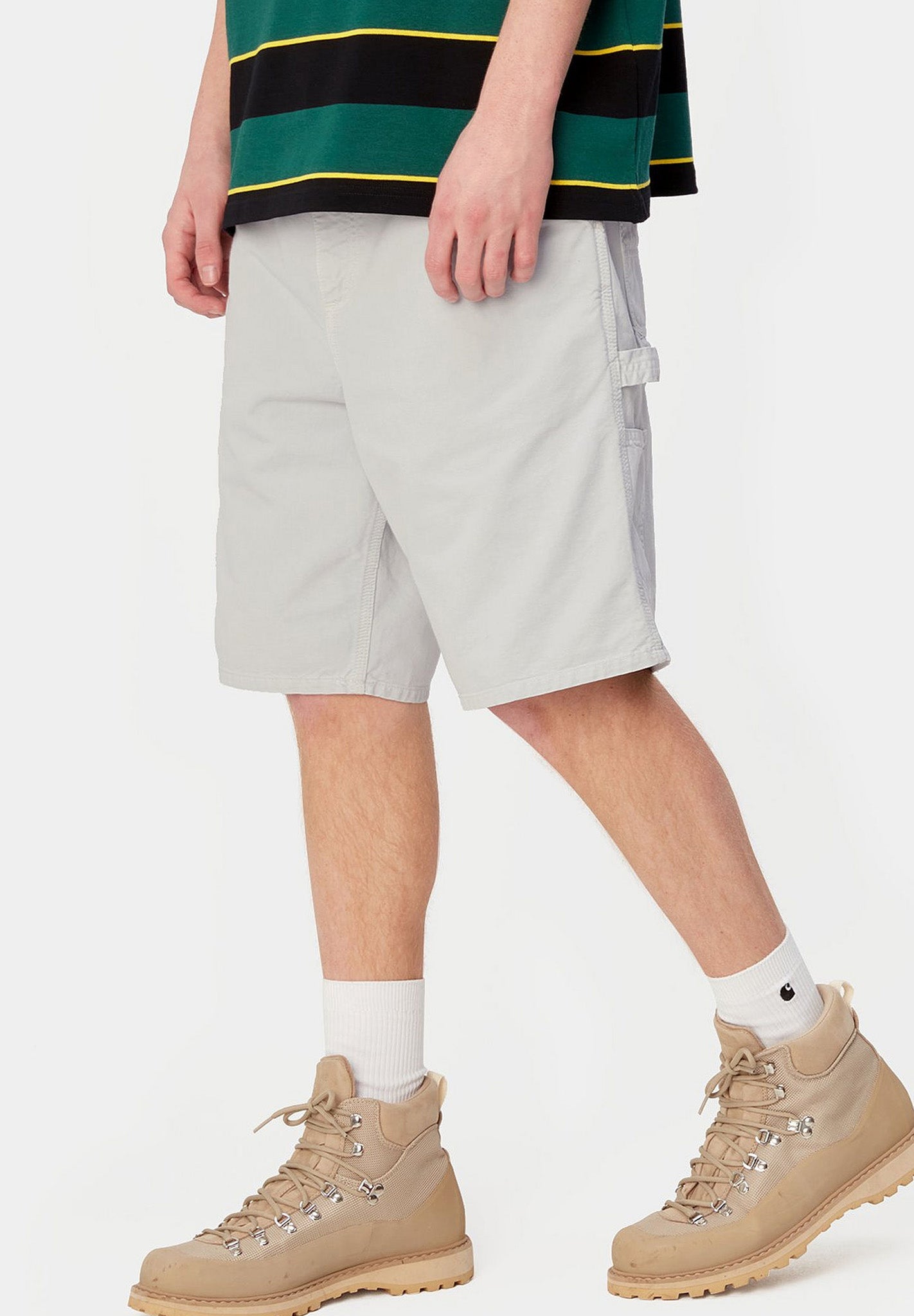 CARHARTT WIP - Single Knee Short - Sonic Silver Garment Dyed - BACKYARD
