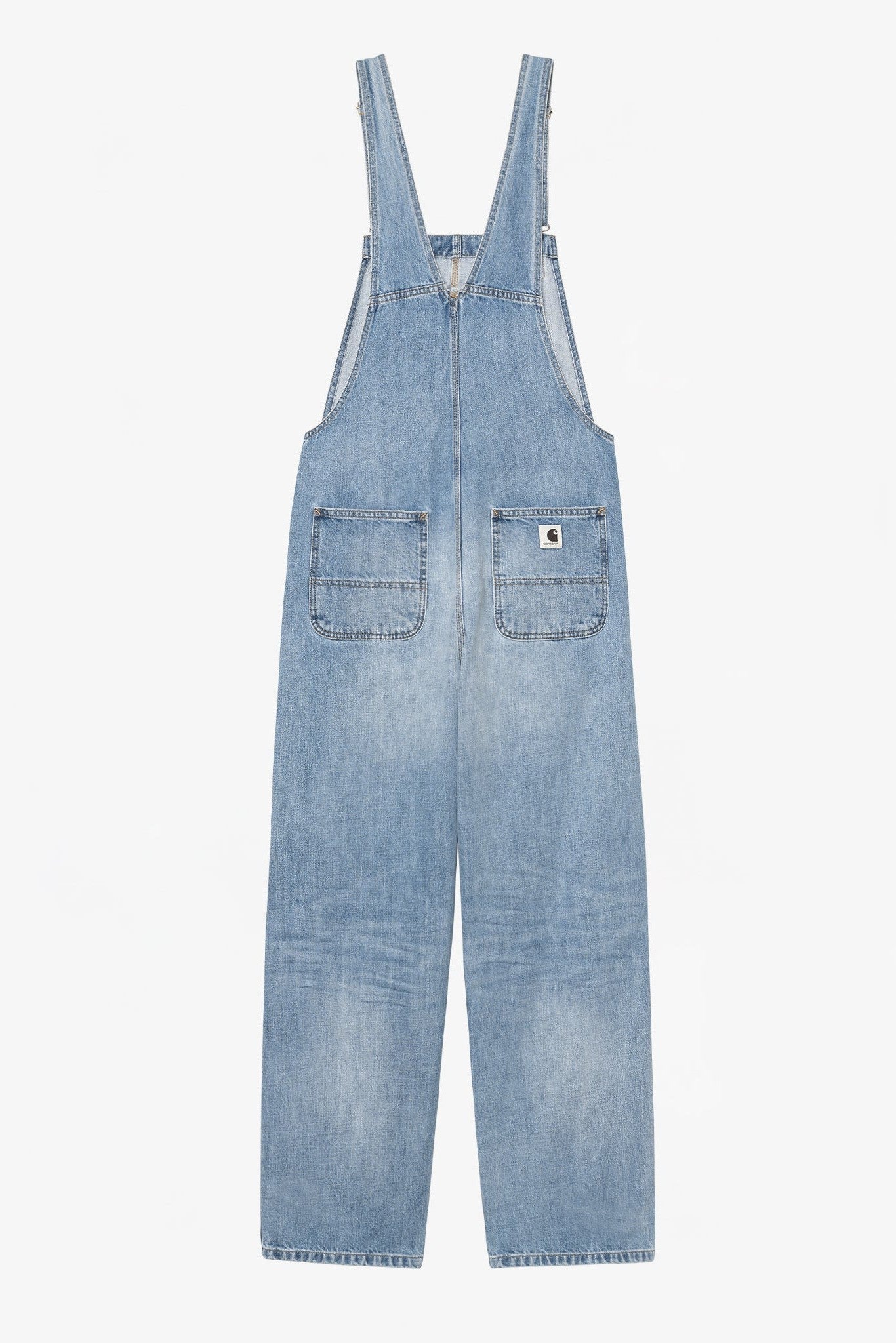 CARHARTT WIP - W' Bib Overall Straight - Blue Burst Washed - BACKYARD