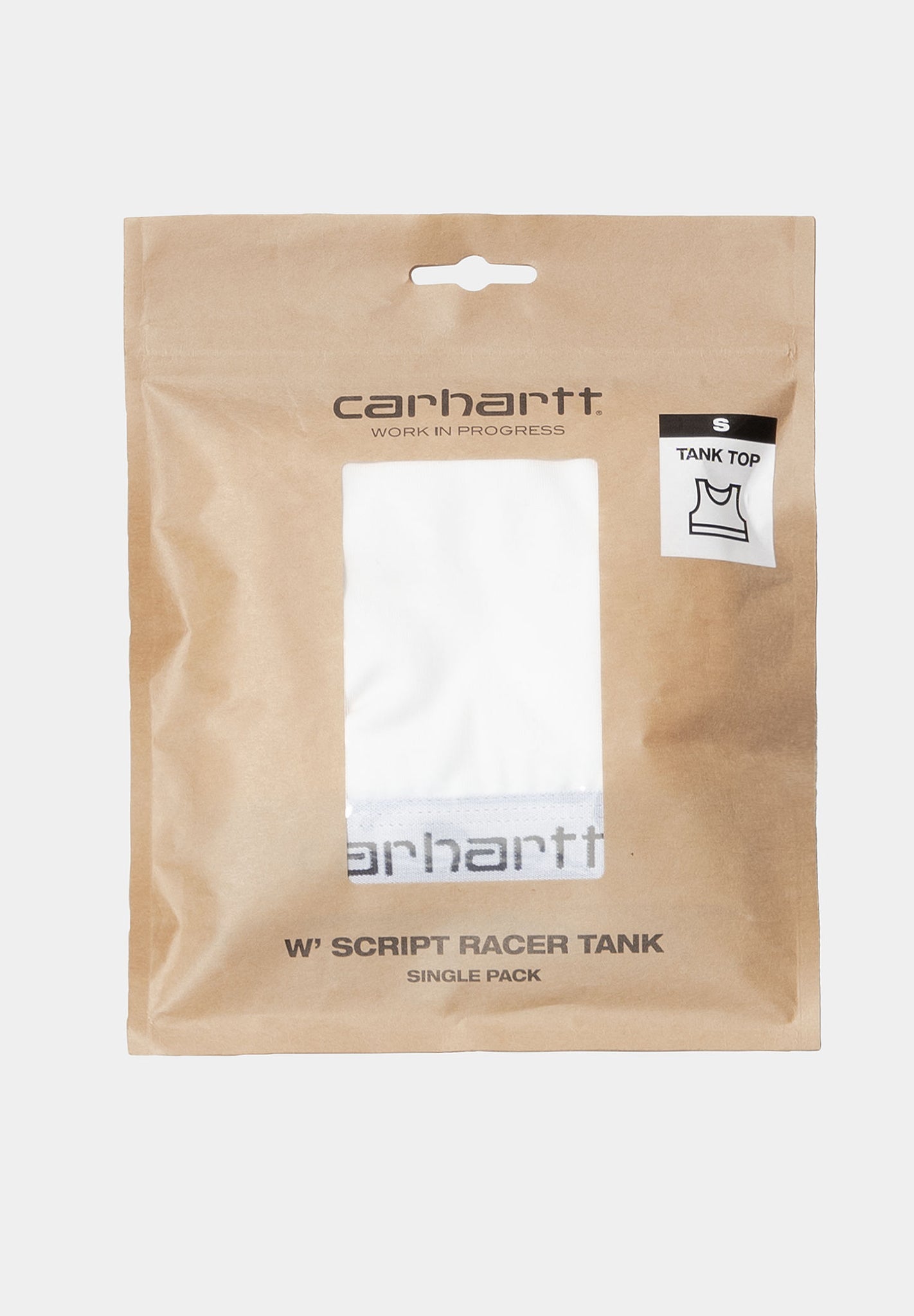 CARHARTT WIP - W' Script Racer Tank - White - BACKYARD
