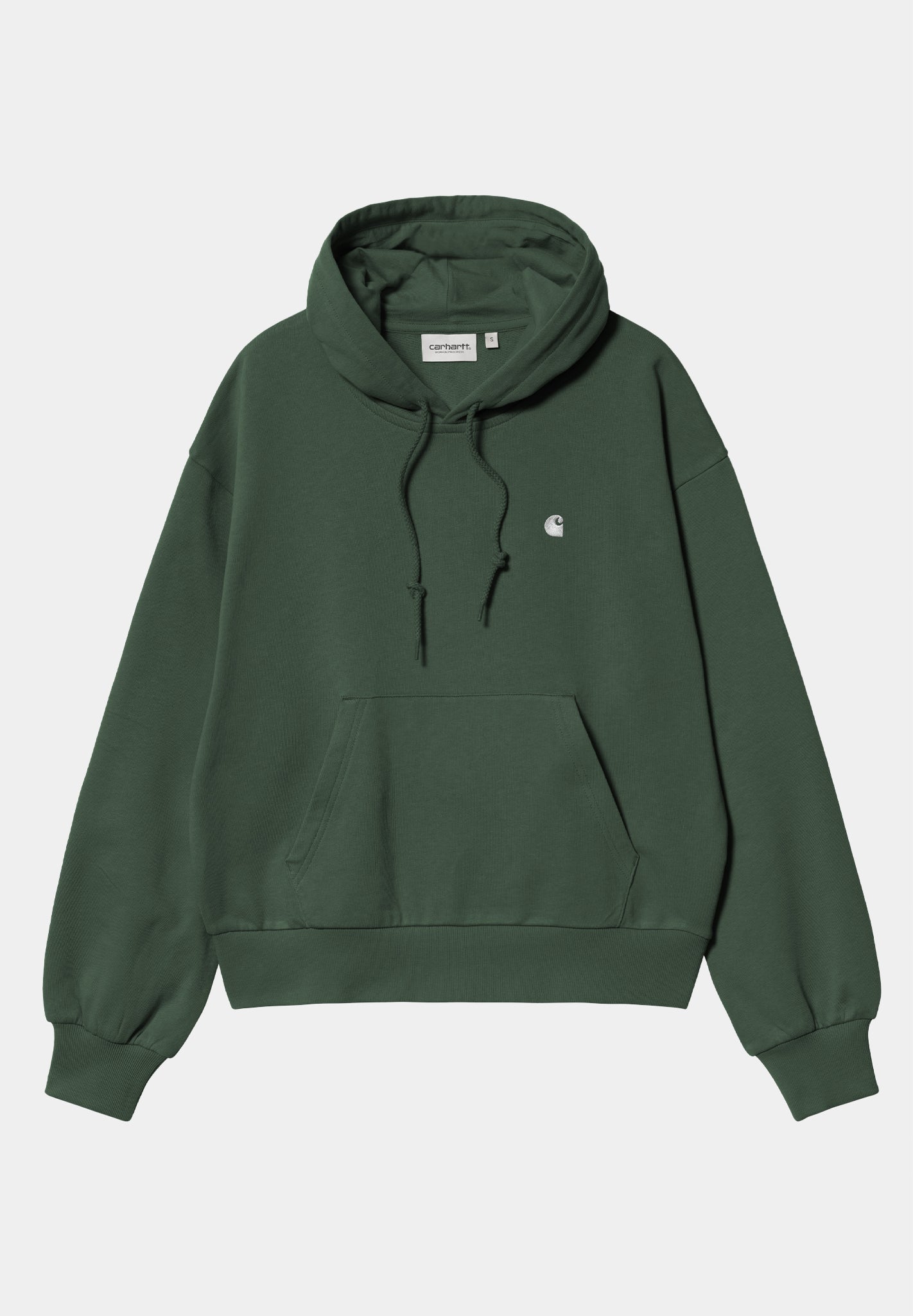 CARHARTT WIP - Women W' Hooded Casey Sweatshirt - Sycamore Tree Silver - BACKYARD