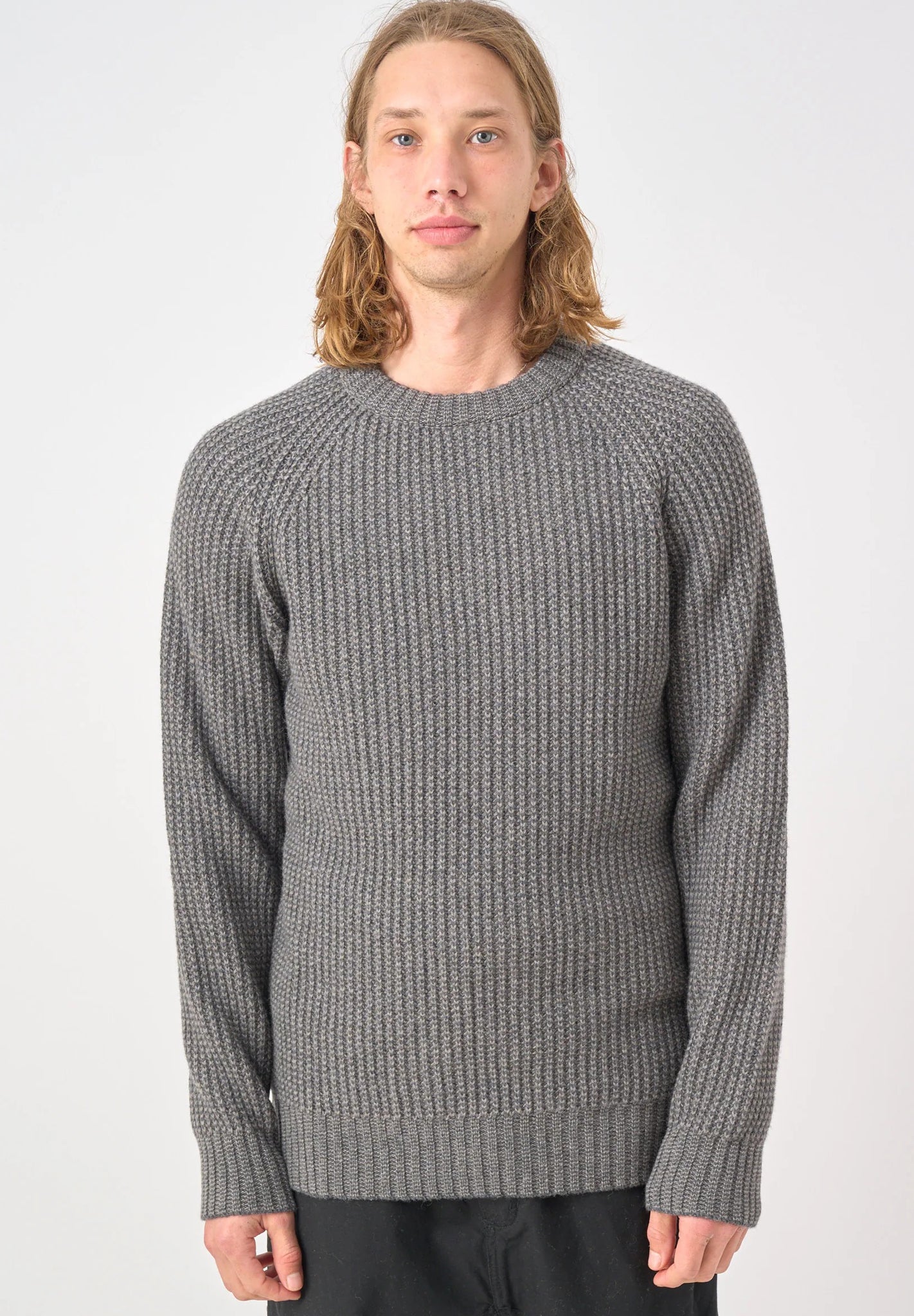 CLEPTOMANICX - Big Ben Crewneck - Lava Smoke - BACKYARD