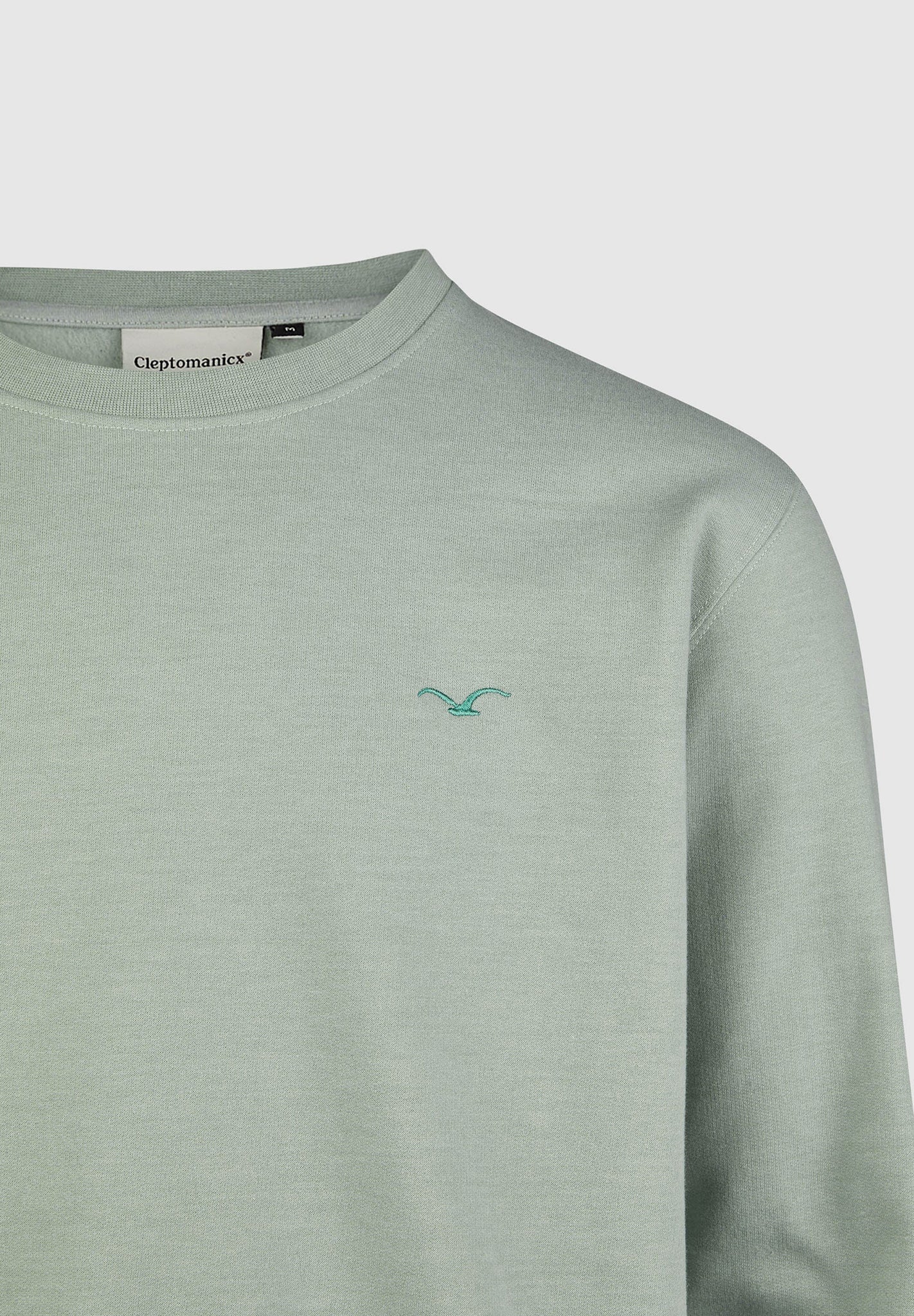CLEPTOMANICX - Ligull Crewneck - Heather Ice Green - BACKYARD