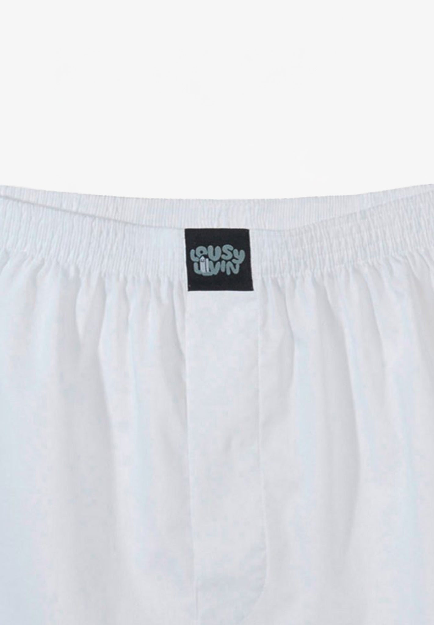 CLEPTOMANICX - Plain Boxershorts - White - BACKYARD