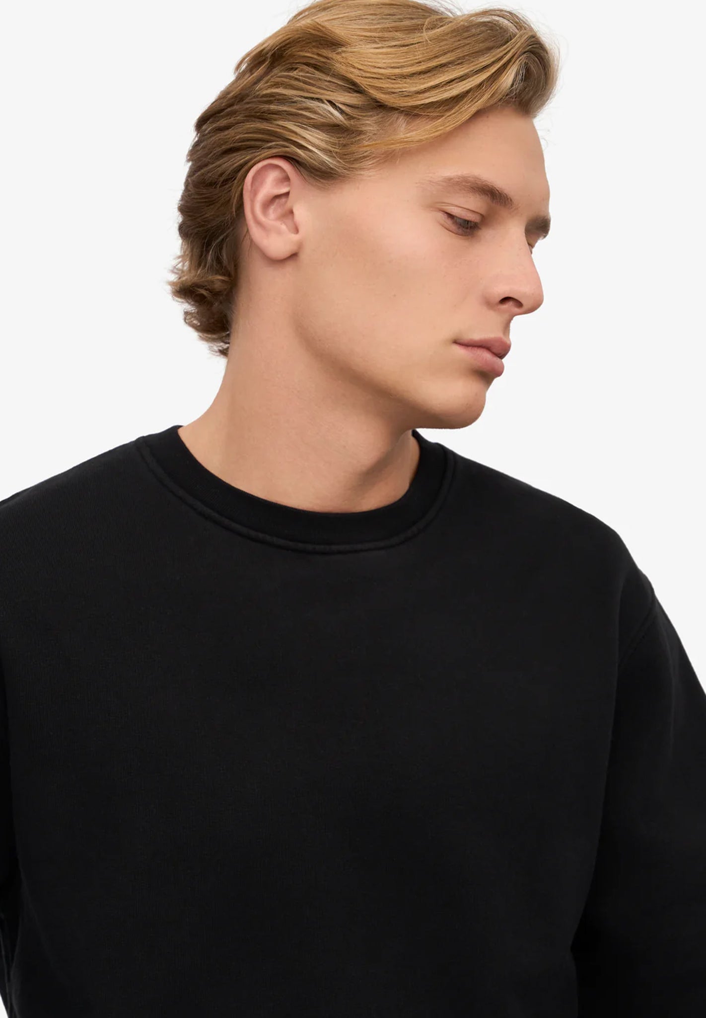 COLORFUL STANDARD - Classic Organic Crew - Deep Black - BACKYARD