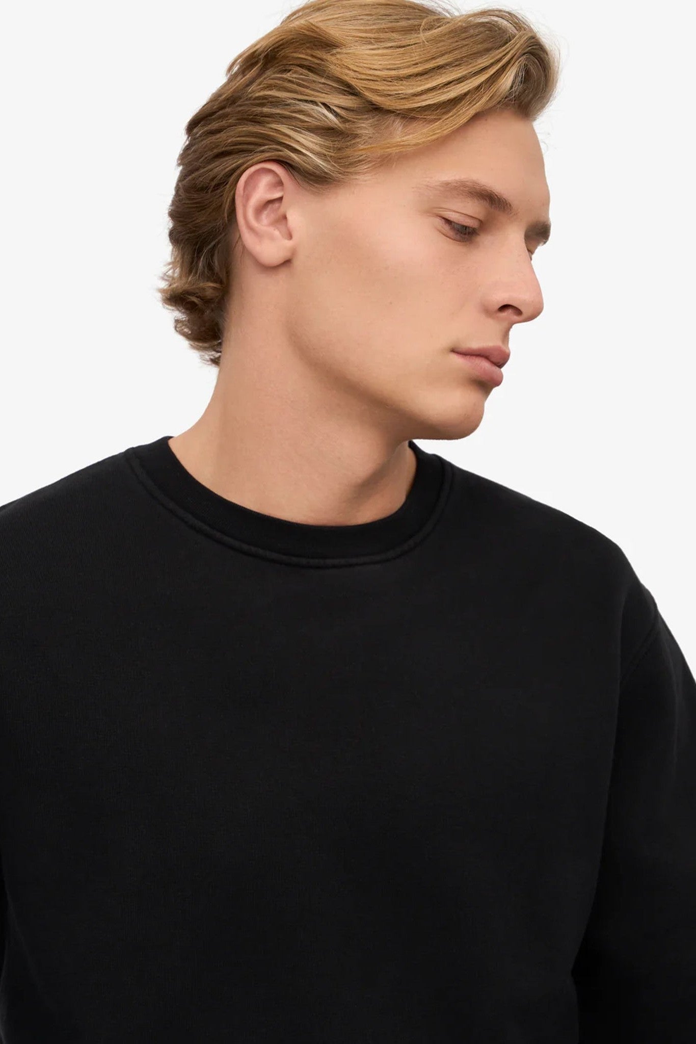 COLORFUL STANDARD - Classic Organic Crew - Deep Black - BACKYARD