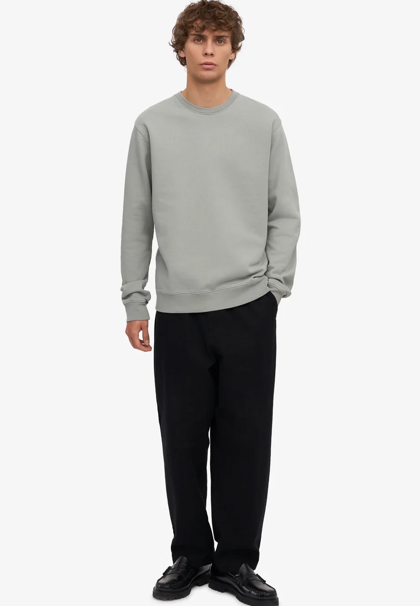 COLORFUL STANDARD - Classic Organic Crew - Steel Blue - BACKYARD