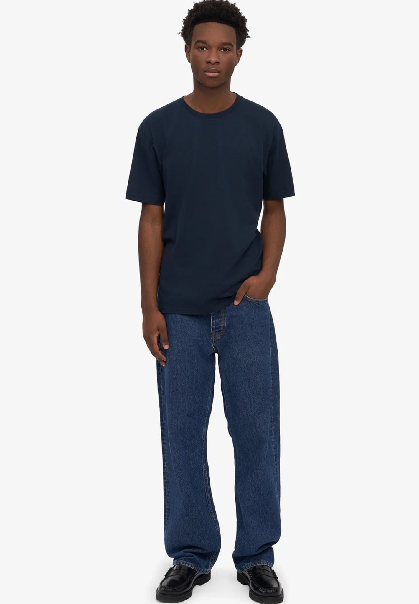 COLORFUL STANDARD - Classic Organic Tee - Navy Blue - BACKYARD