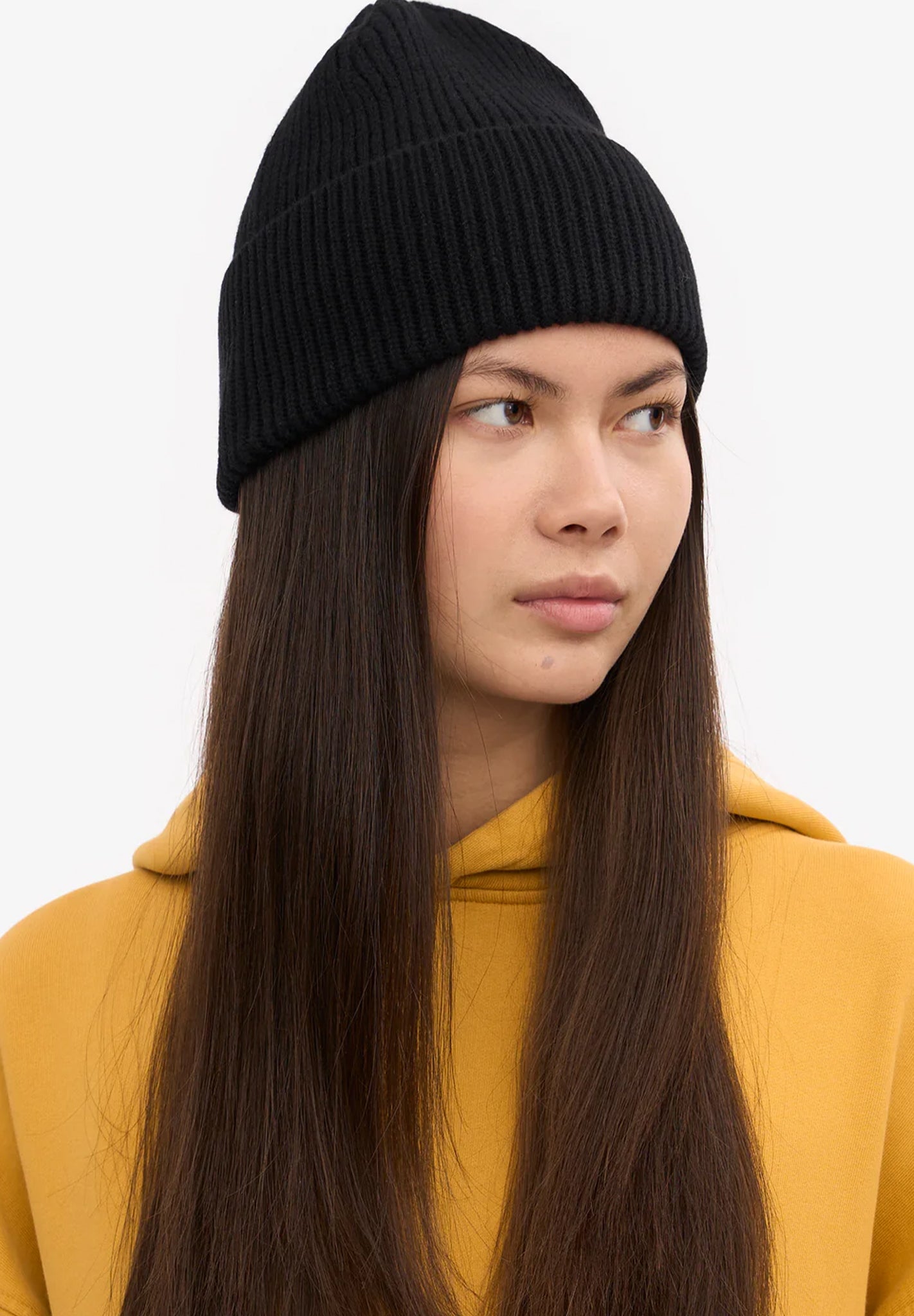 COLORFUL STANDARD - Merino Wool Beanie - Deep Black - BACKYARD