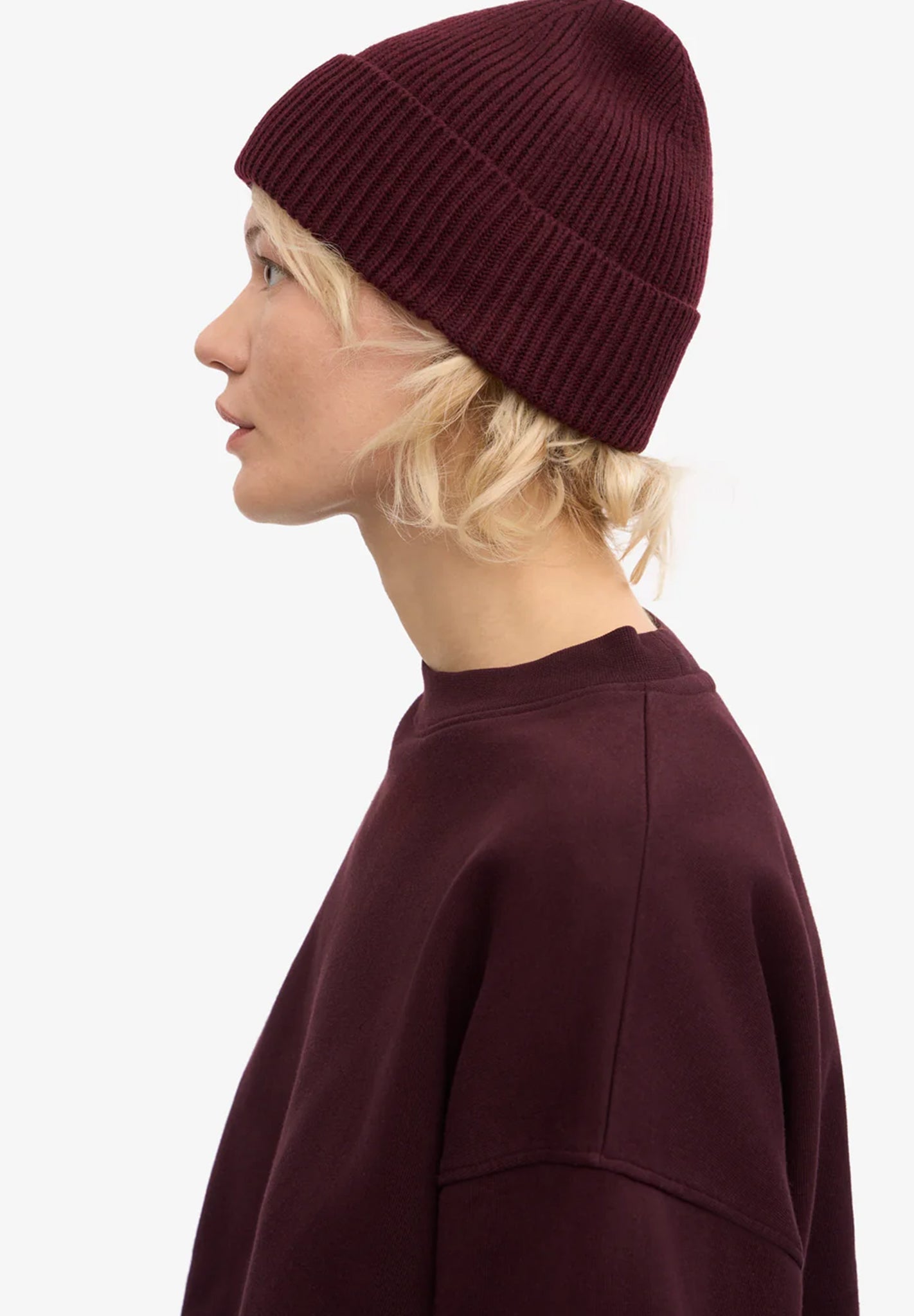 COLORFUL STANDARD - Merino Wool Beanie - Oxblood Red - BACKYARD