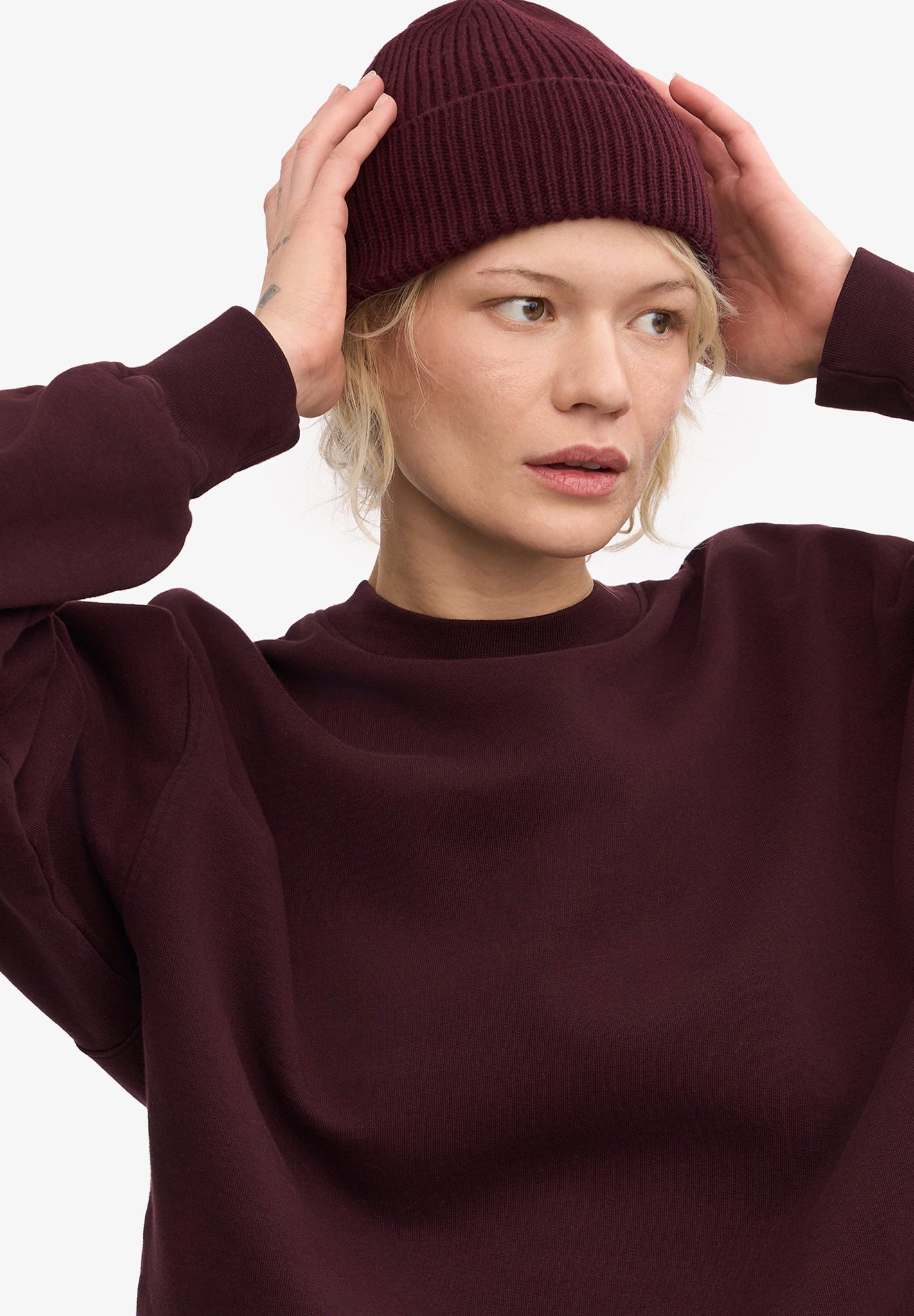 COLORFUL STANDARD - Merino Wool Beanie - Oxblood Red - BACKYARD