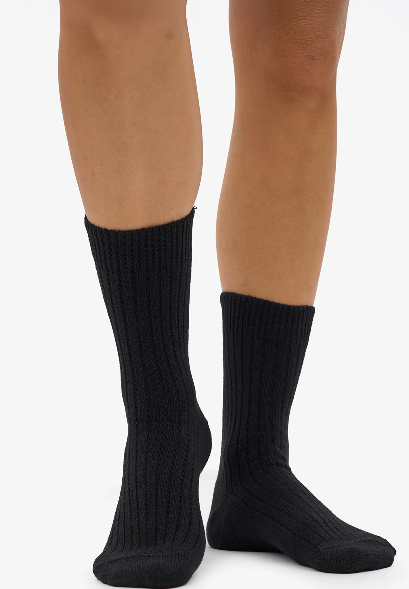 COLORFUL STANDARD - Merino Wool Blend Sock - Deep Black - BACKYARD