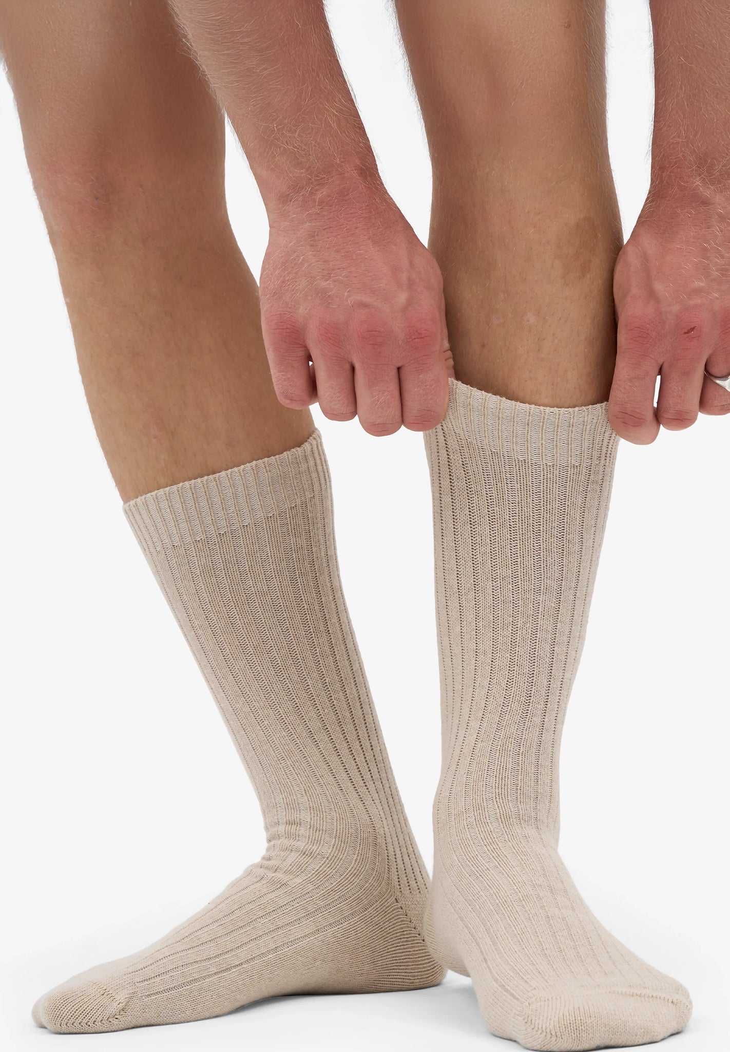 COLORFUL STANDARD - Merino Wool Blend Sock - Ivory White - BACKYARD