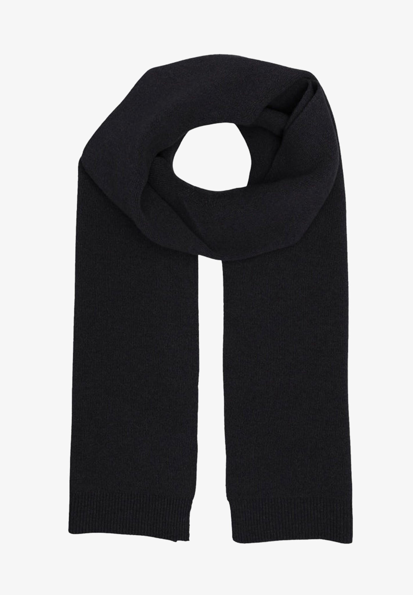 COLORFUL STANDARD - Merino Wool Scarf - Deep Black - BACKYARD