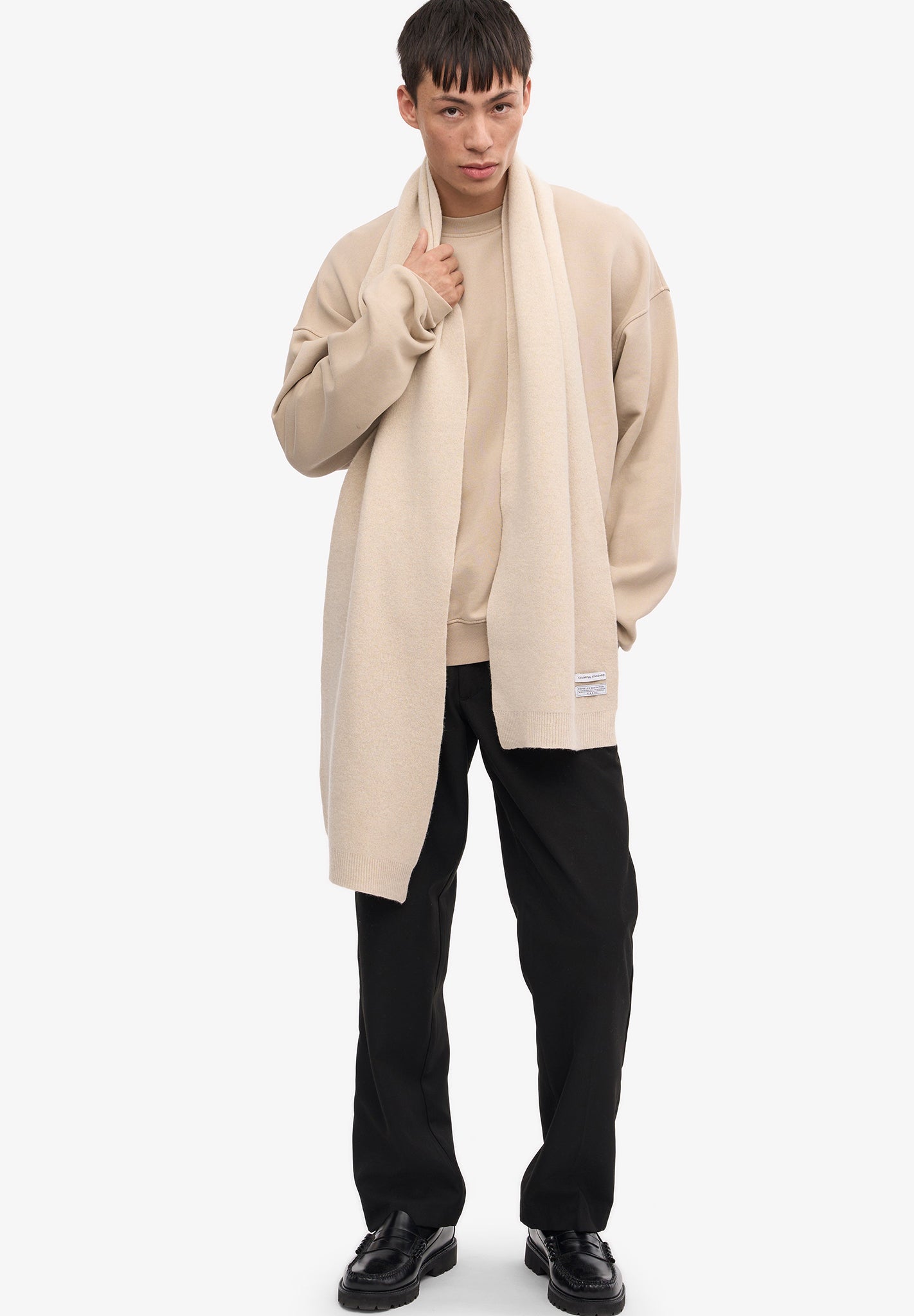 COLORFUL STANDARD - Merino Wool Scarf - Ivory White - BACKYARD