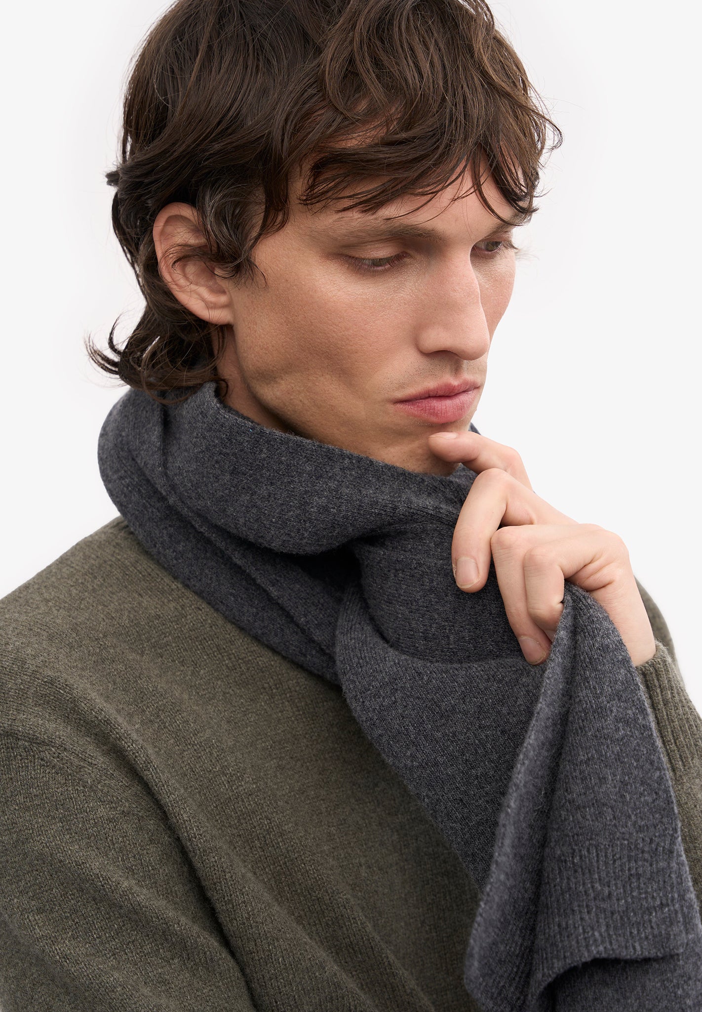 COLORFUL STANDARD - Merino Wool Scarf - Lava Grey - BACKYARD